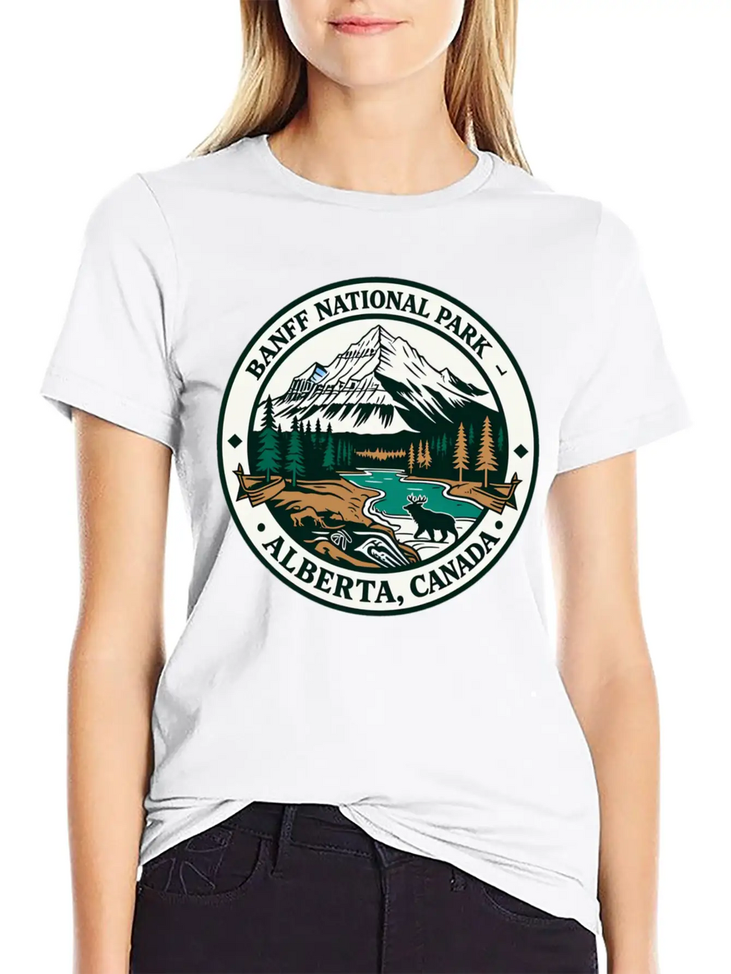 Banff National Park Alberta Canada Casual Graphic T-Shirt – Simple And Comfortable Daily Wear