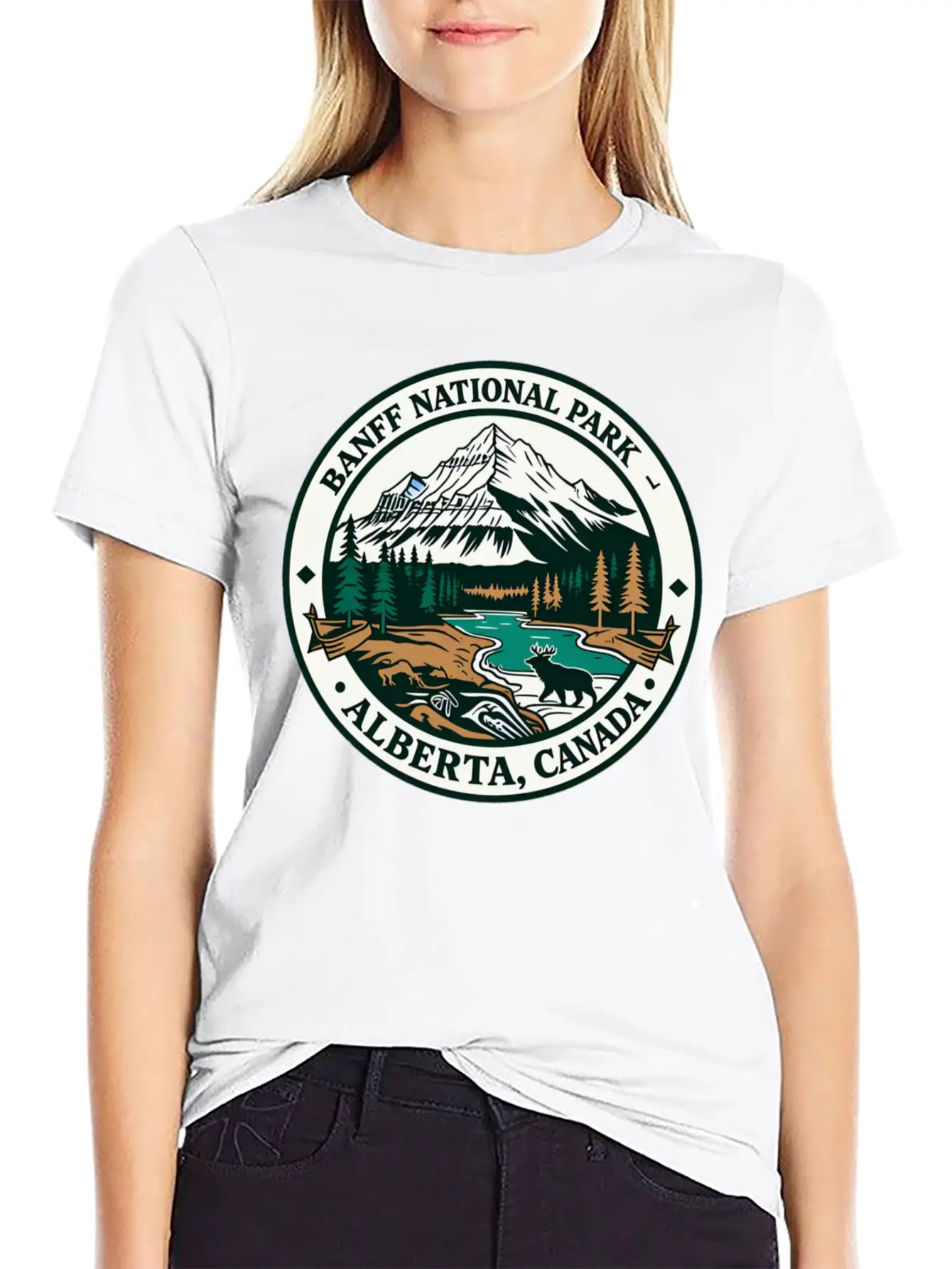 Banff National Park Alberta Canada Casual Graphic T-Shirt – Simple And Comfortable Daily Wear
