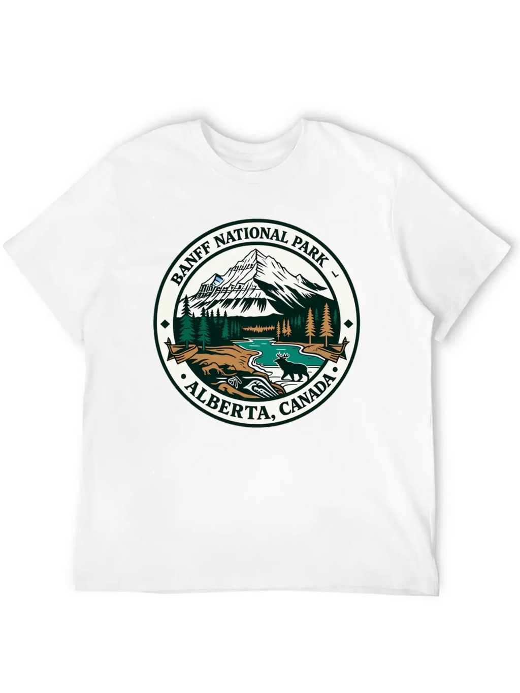Banff National Park Alberta Canada Casual Graphic T-Shirt – Simple And Comfortable Daily Wear