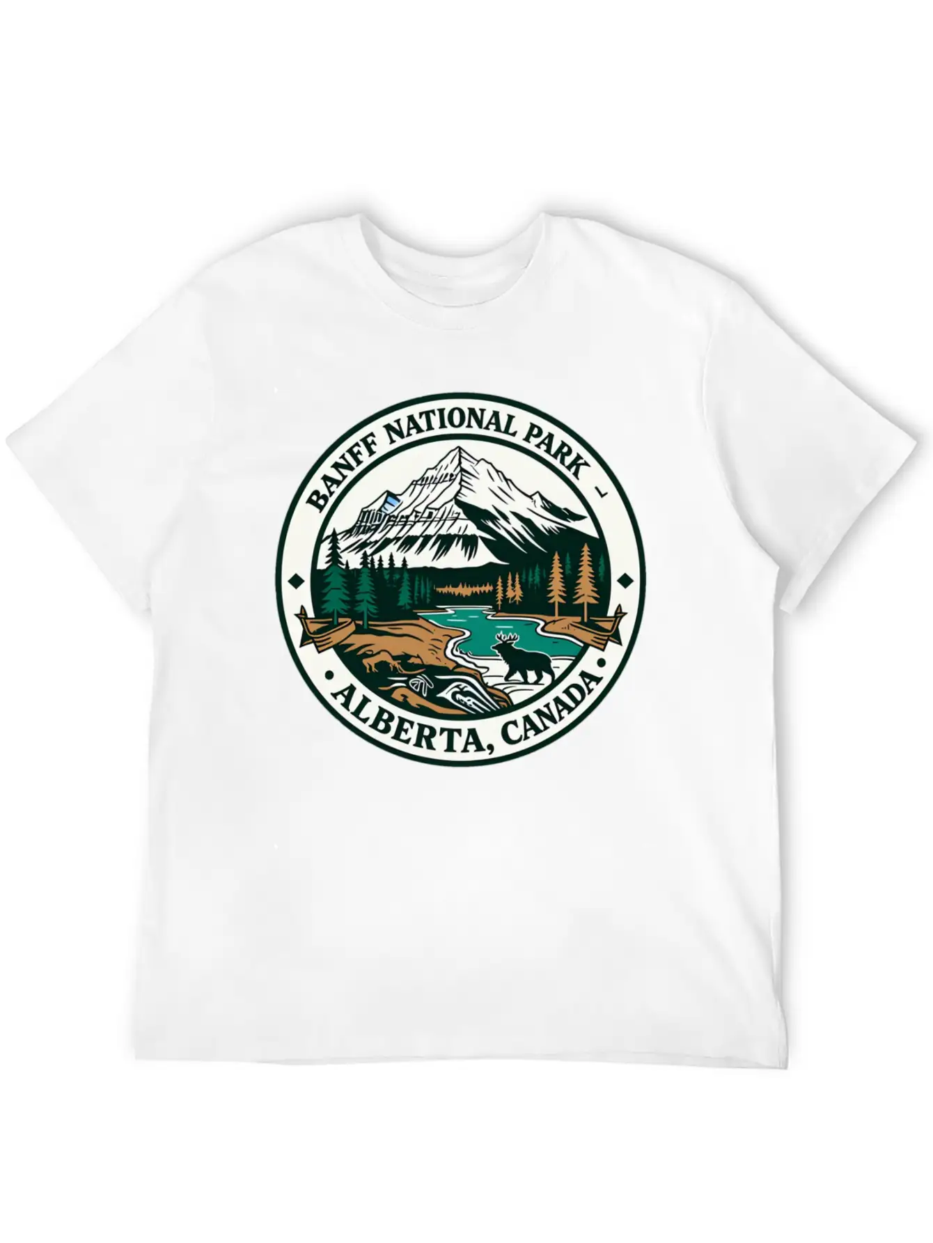 Banff National Park Alberta Canada Casual Graphic T-Shirt – Simple And Comfortable Daily Wear