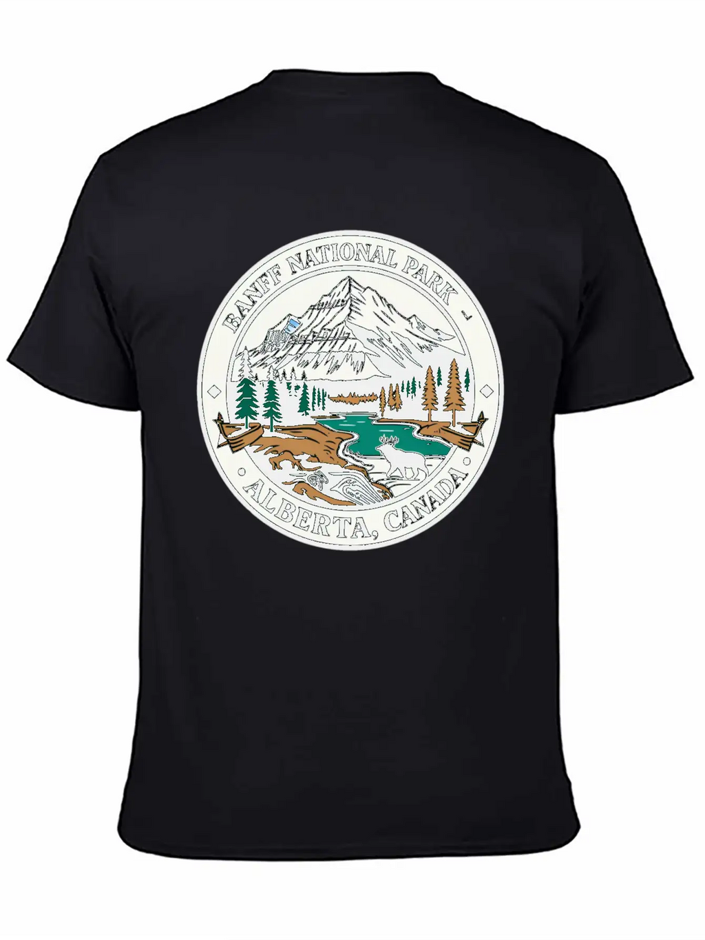 Banff National Park Alberta Canada Casual Graphic T-Shirt – Simple And Comfortable Daily Wear