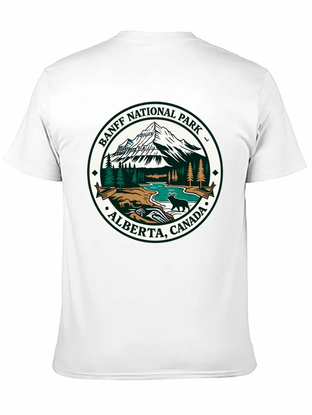 Banff National Park Alberta Canada Casual Graphic T-Shirt – Simple And Comfortable Daily Wear