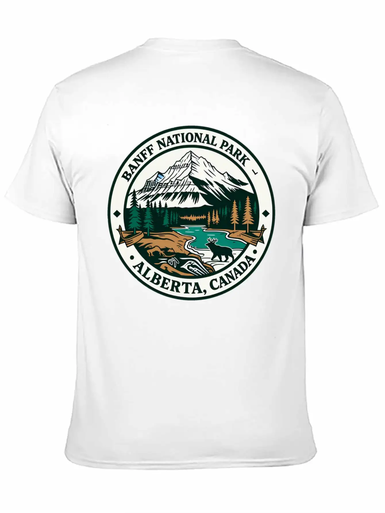 Banff National Park Alberta Canada Casual Graphic T-Shirt – Simple And Comfortable Daily Wear