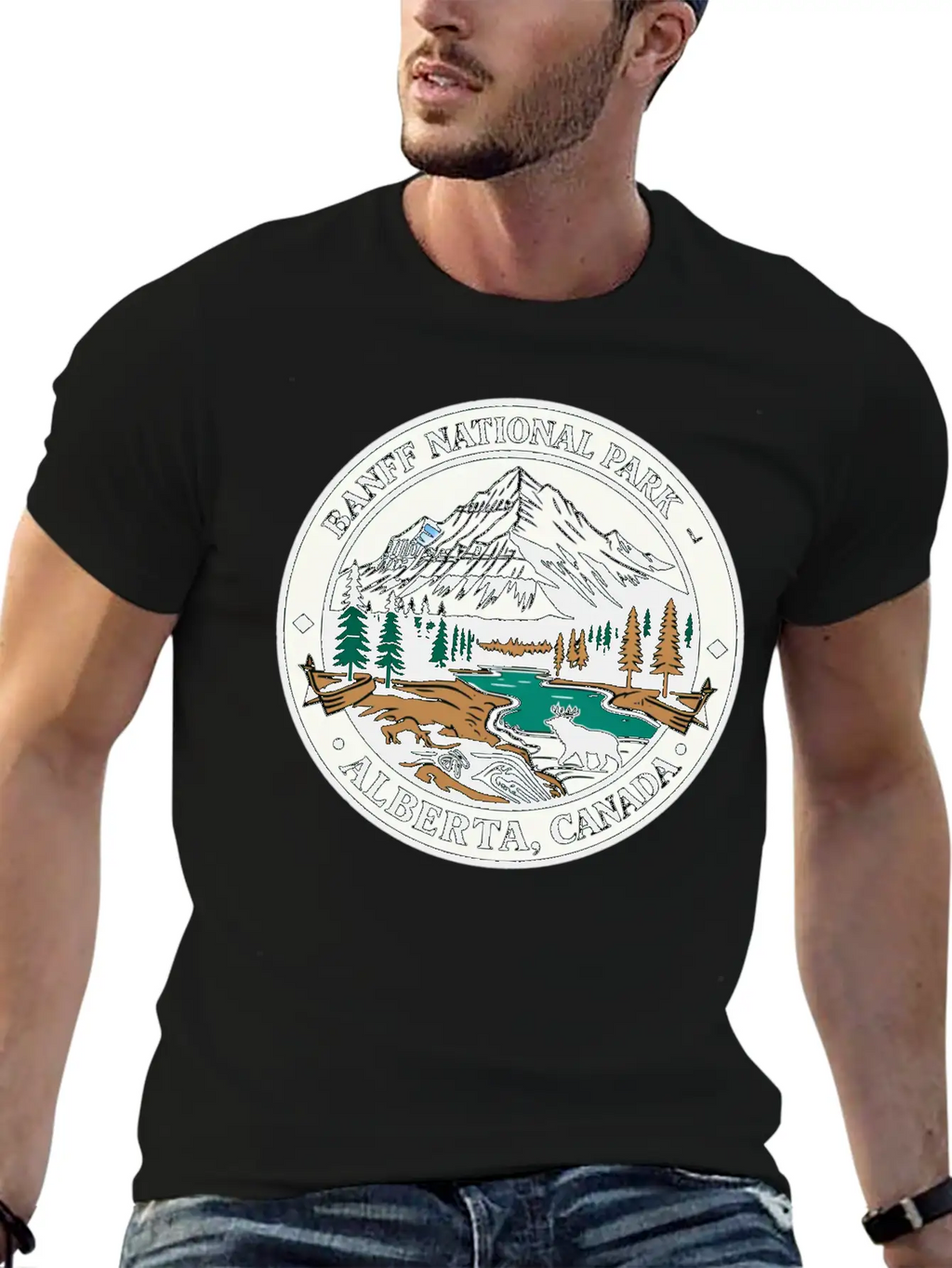 Banff National Park Alberta Canada Casual Graphic T-Shirt – Simple And Comfortable Daily Wear