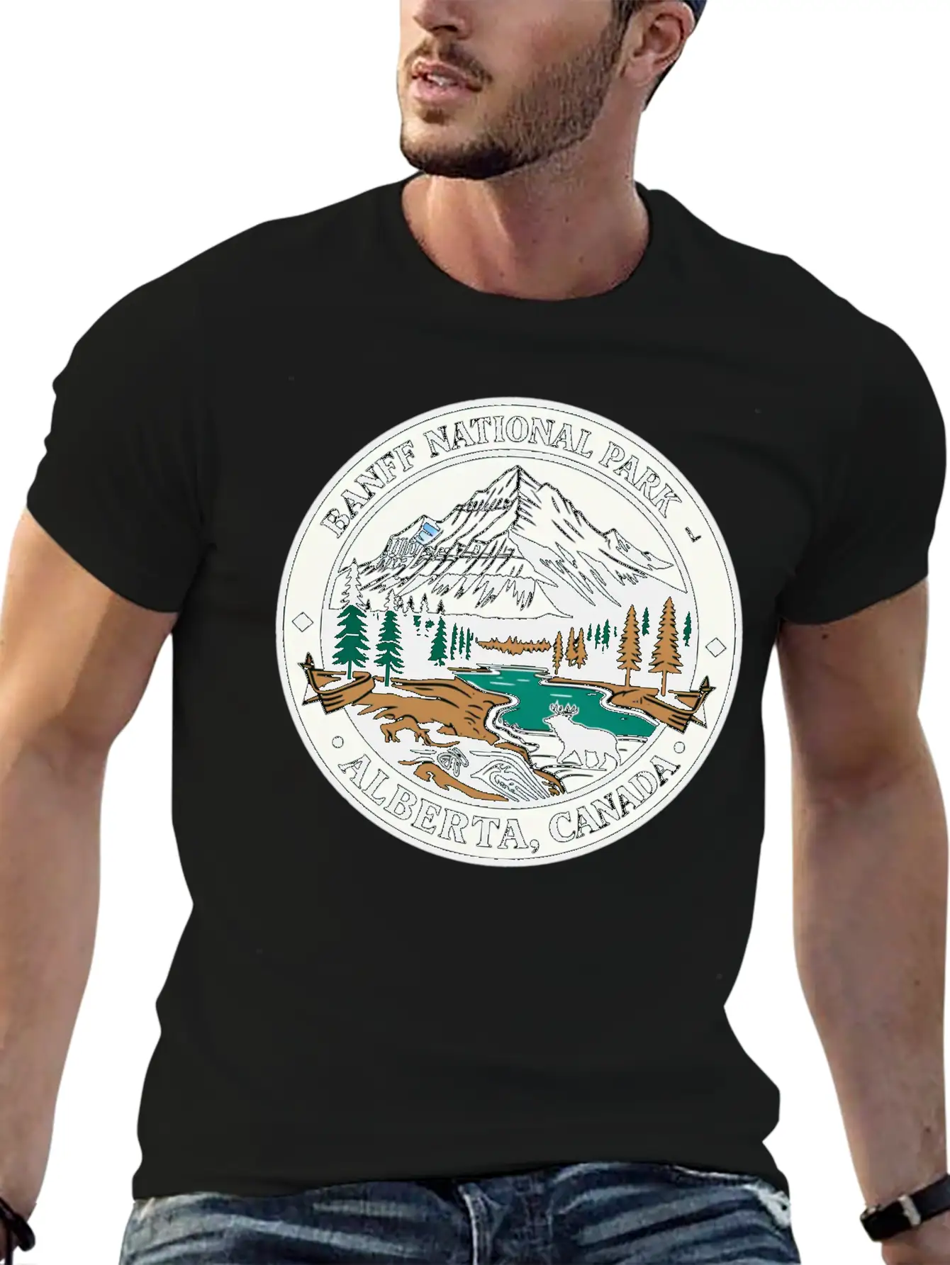 Banff National Park Alberta Canada Casual Graphic T-Shirt – Simple And Comfortable Daily Wear