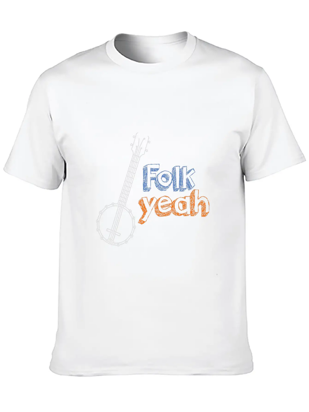 Banjo Folk Guitar Unisex Casual T-Shirt – Clean Design For Daily Comfort