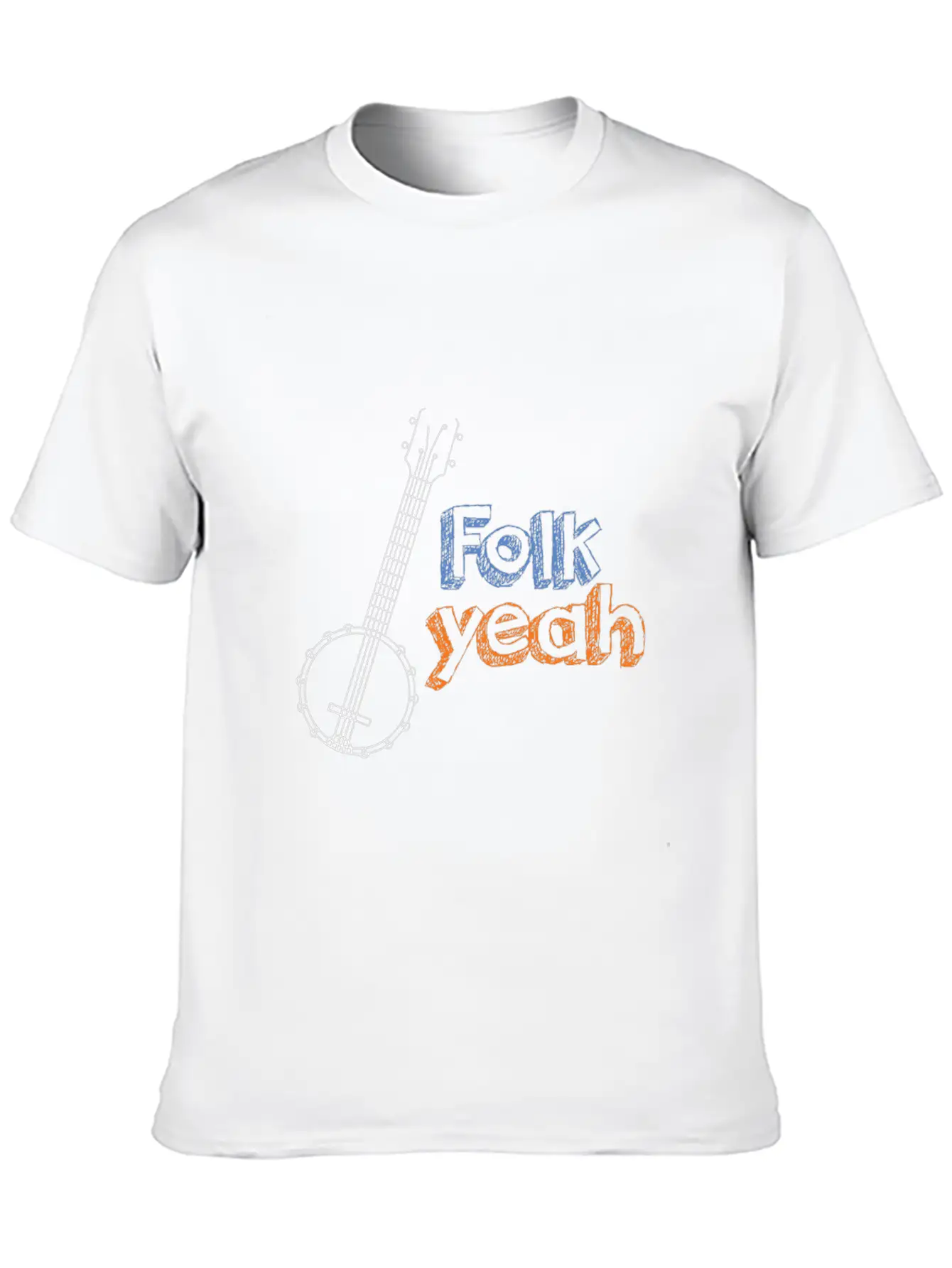 Banjo Folk Guitar Unisex Casual T-Shirt – Clean Design For Daily Comfort