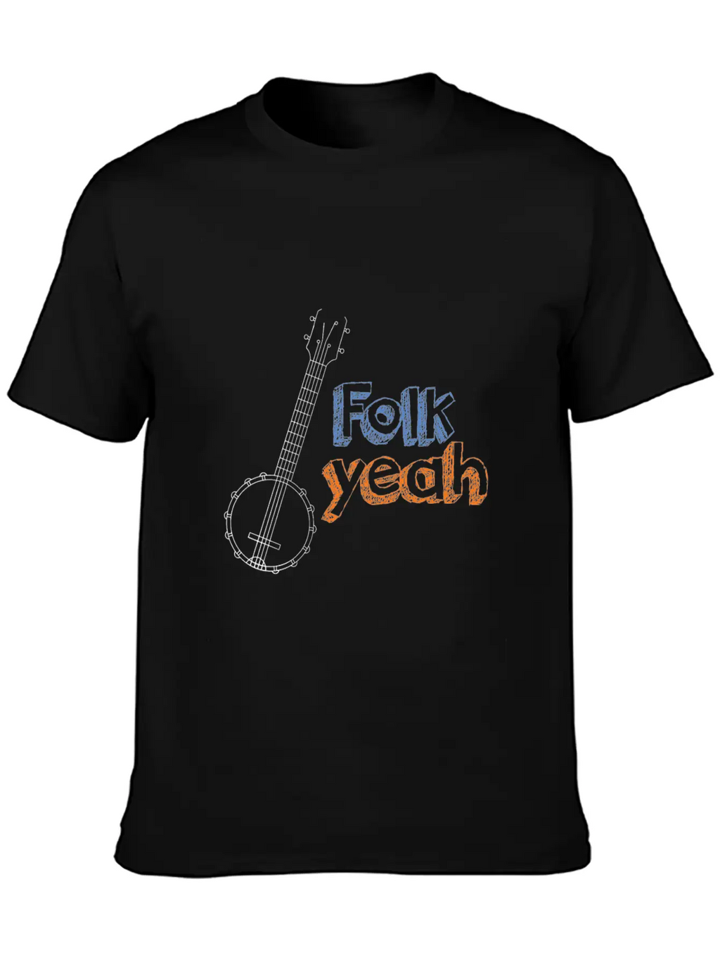 Banjo Folk Guitar Unisex Casual T-Shirt – Clean Design For Daily Comfort