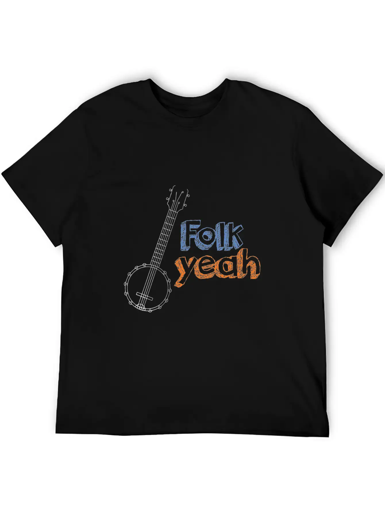 Banjo Folk Guitar Unisex Casual T-Shirt – Clean Design For Daily Comfort