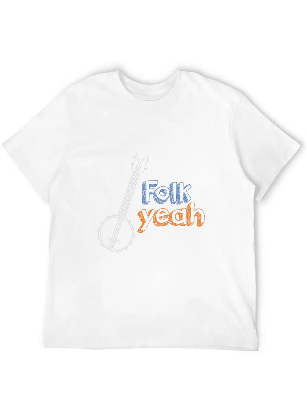 Banjo Folk Guitar Unisex Casual T-Shirt – Clean Design For Daily Comfort