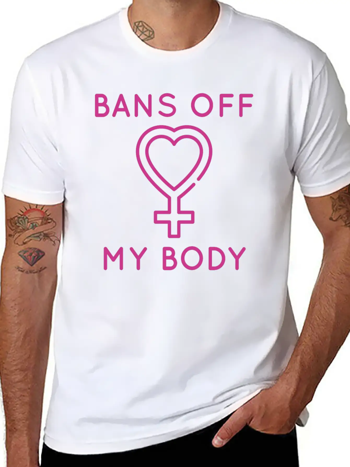Bans Off My Body Unisex Short Sleeve Soft Cotton T-Shirt – Casual Everyday Wear