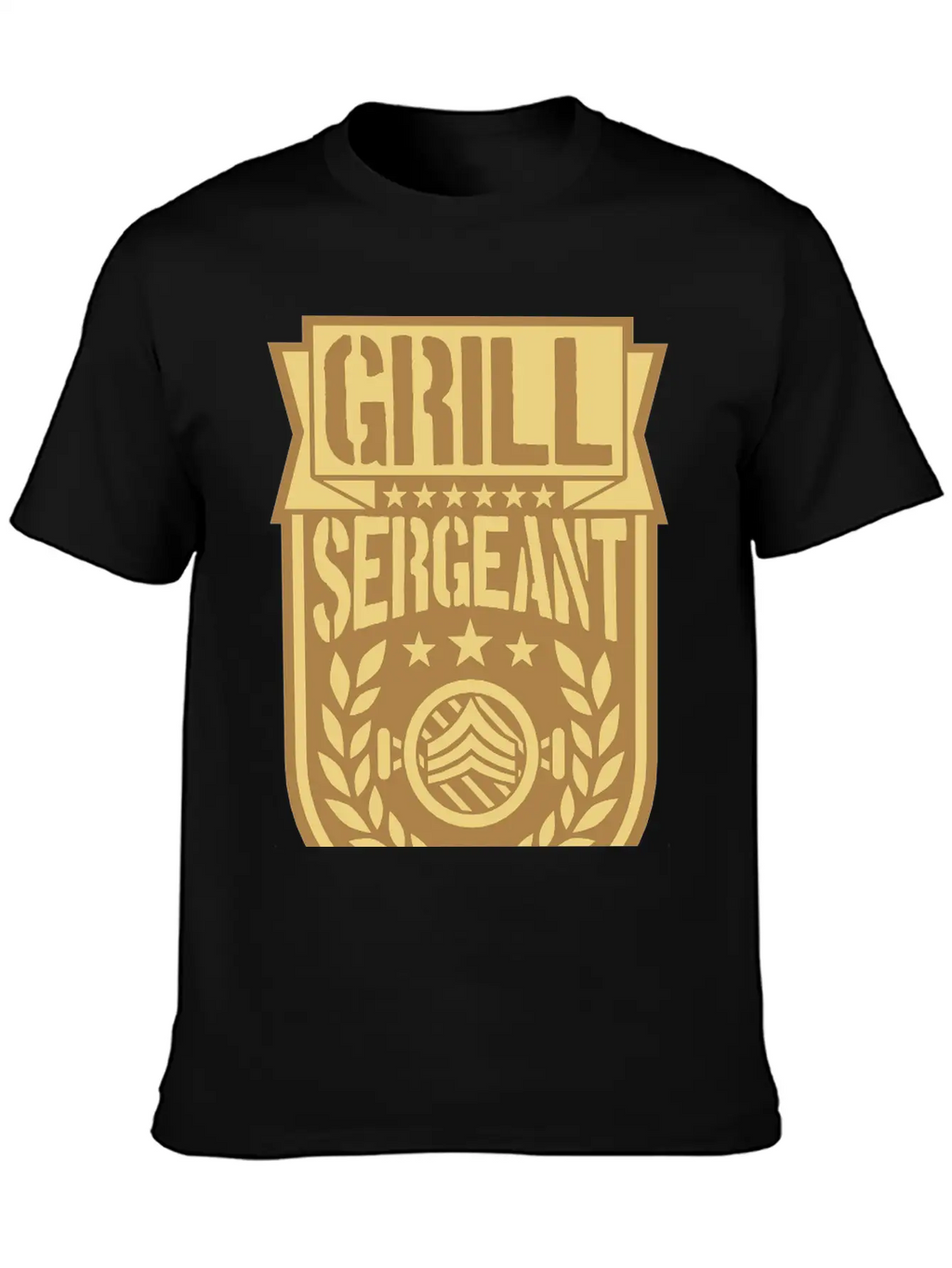 Barbecue Sergeant Cool Laurel Breathable Soft Cotton T-Shirt – Timeless Casual Look