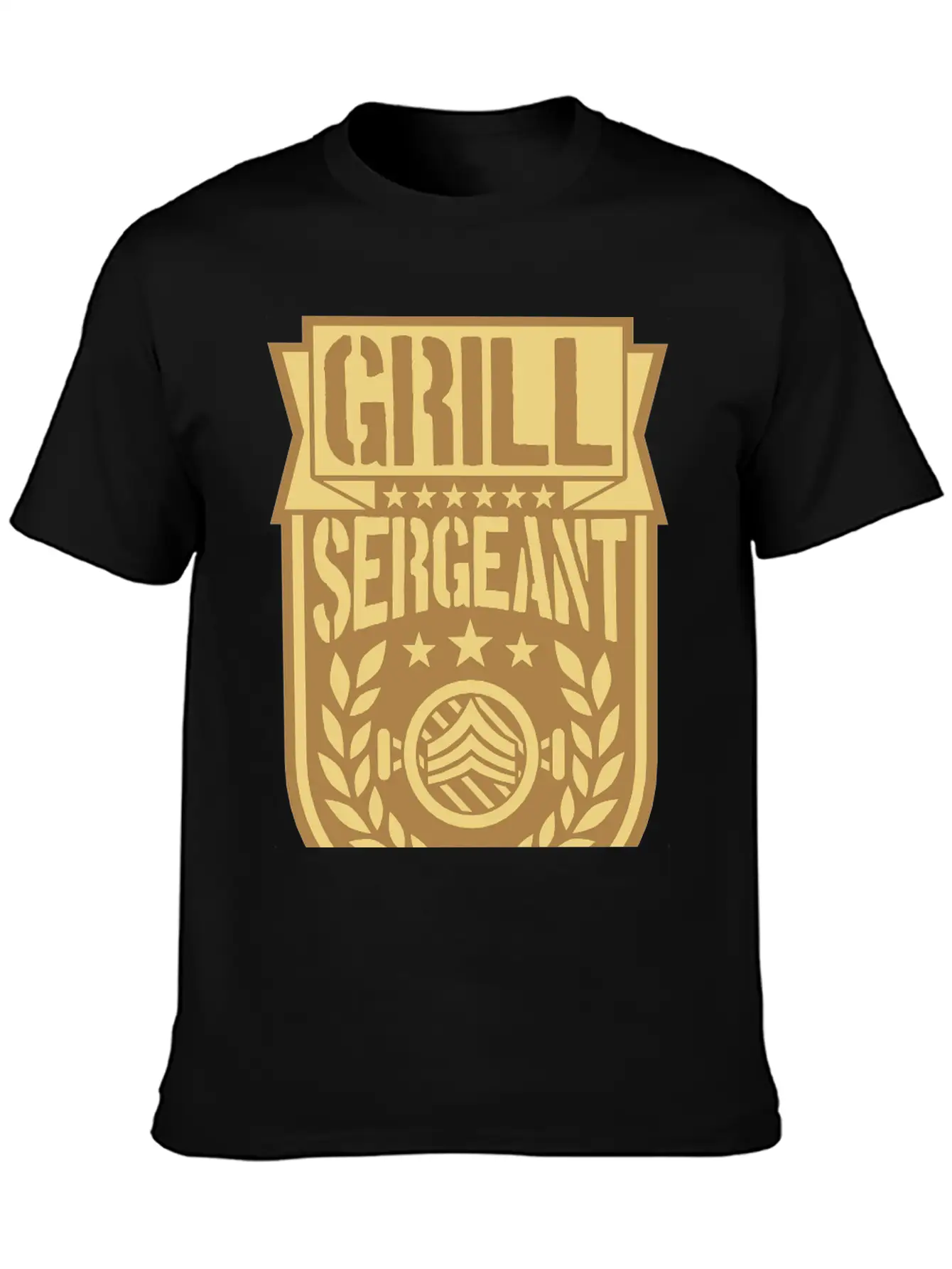Barbecue Sergeant Cool Laurel Breathable Soft Cotton T-Shirt – Timeless Casual Look