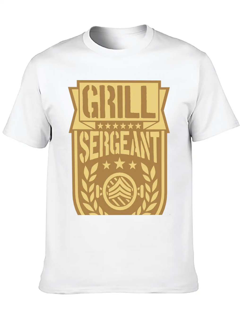 Barbecue Sergeant Cool Laurel Breathable Soft Cotton T-Shirt – Timeless Casual Look