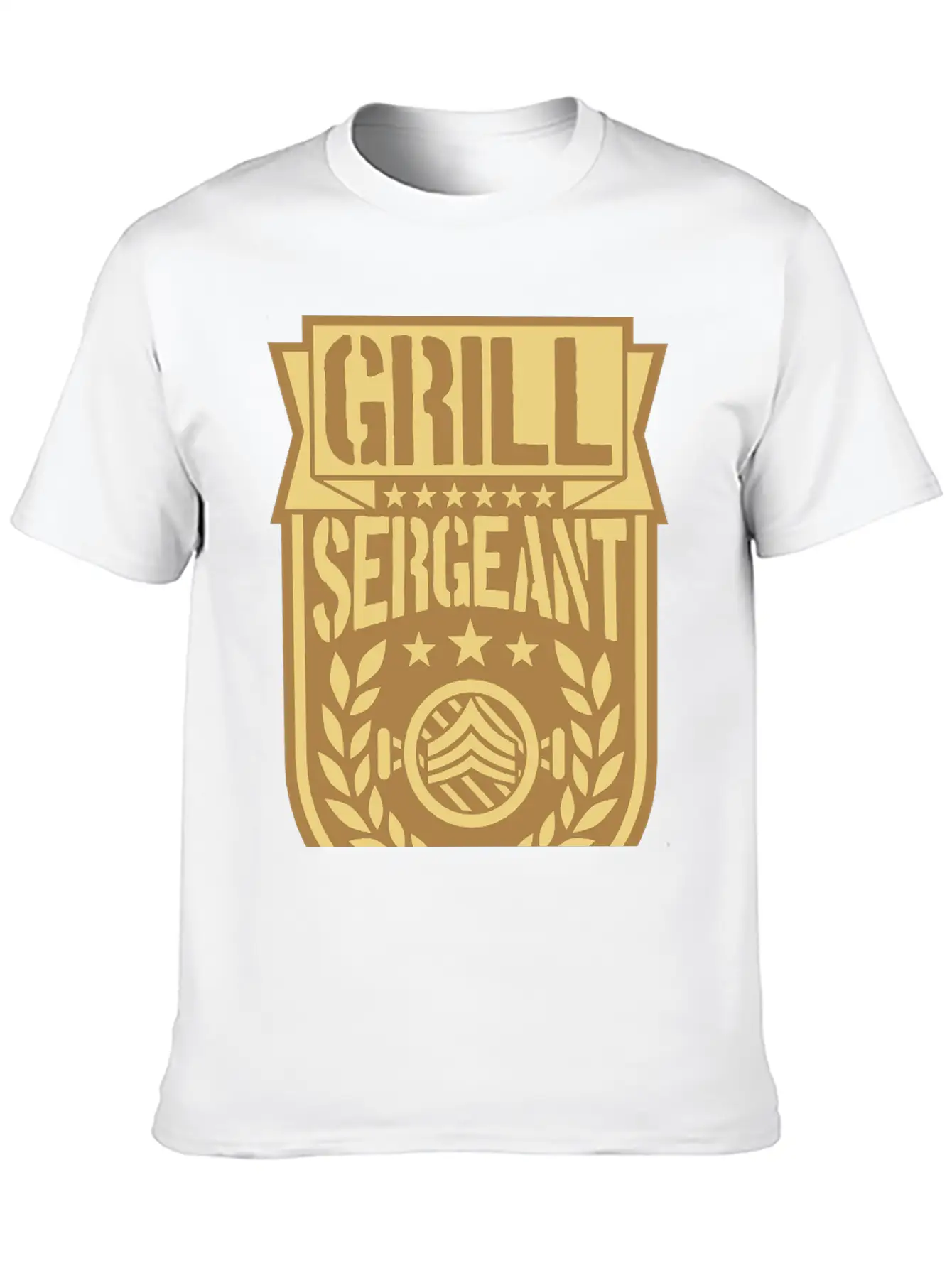 Barbecue Sergeant Cool Laurel Breathable Soft Cotton T-Shirt – Timeless Casual Look