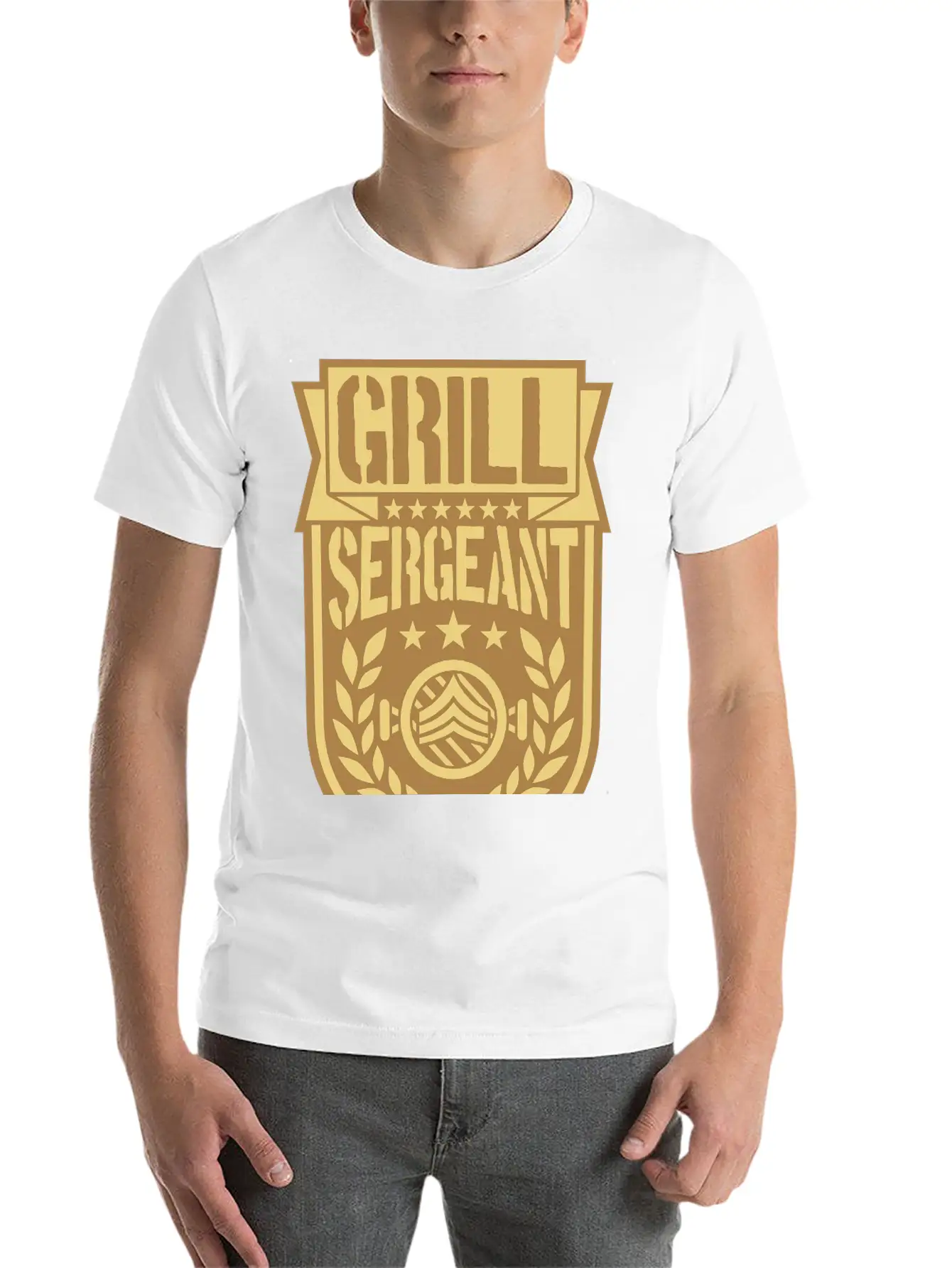 Barbecue Sergeant Cool Laurel Breathable Soft Cotton T-Shirt – Timeless Casual Look
