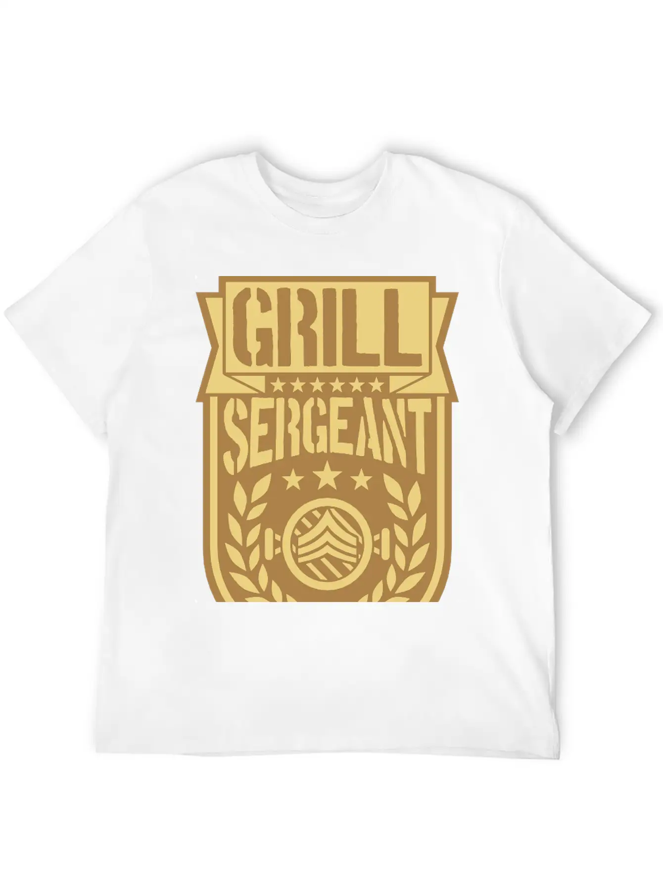 Barbecue Sergeant Cool Laurel Breathable Soft Cotton T-Shirt – Timeless Casual Look