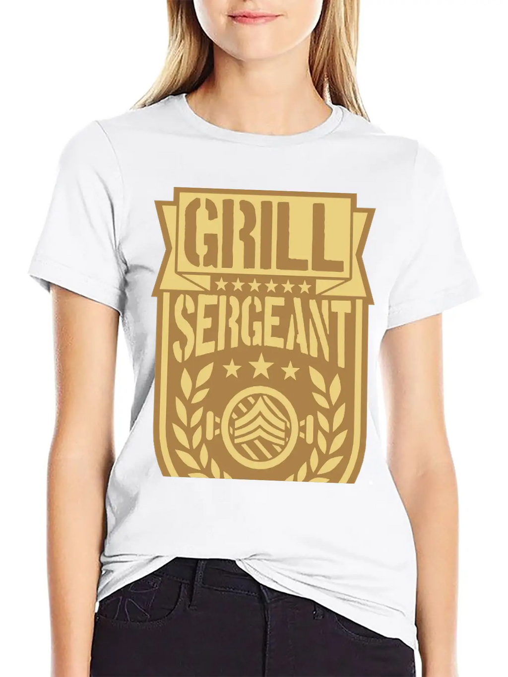 Barbecue Sergeant Cool Laurel Breathable Soft Cotton T-Shirt – Timeless Casual Look