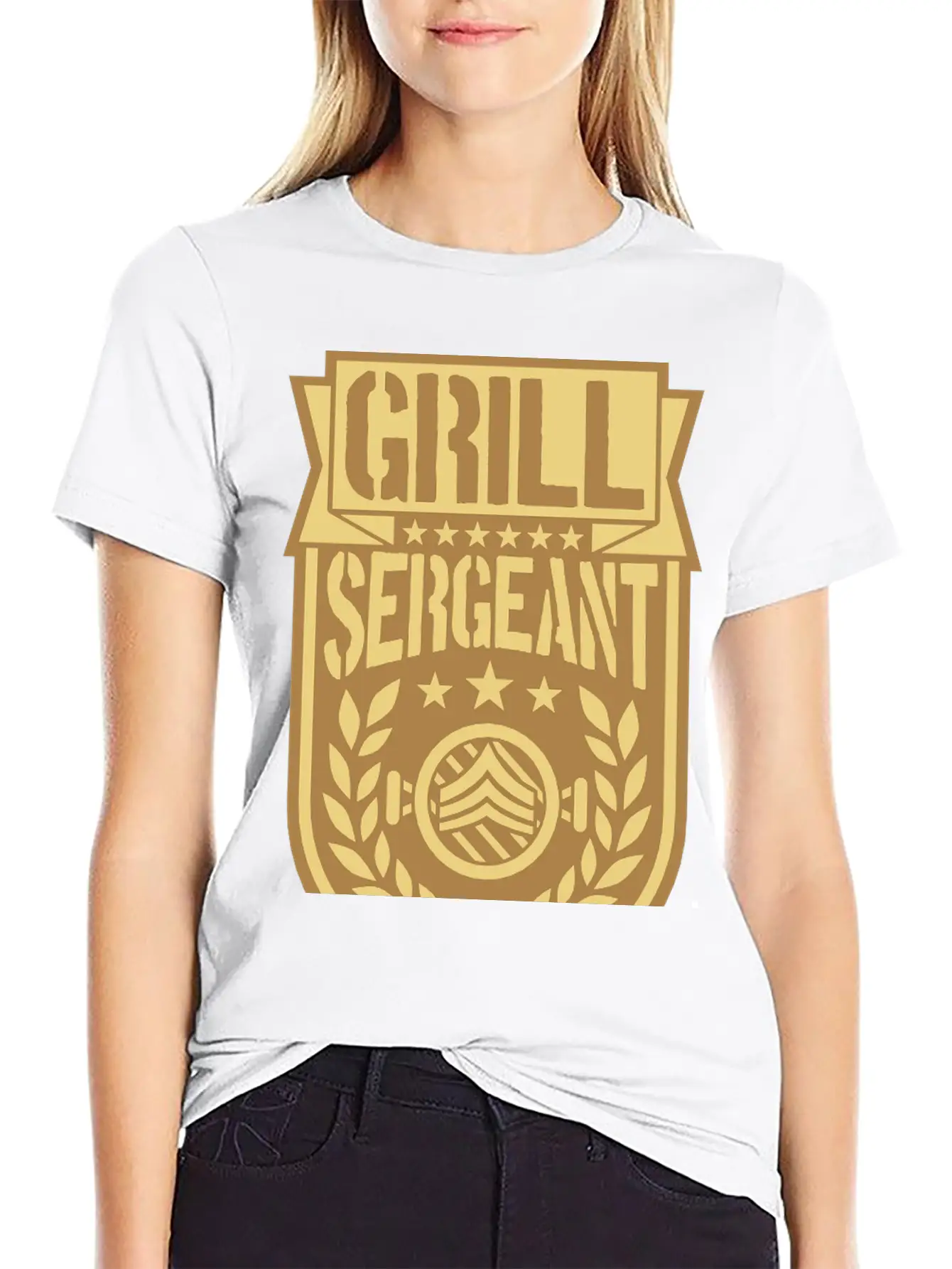 Barbecue Sergeant Cool Laurel Breathable Soft Cotton T-Shirt – Timeless Casual Look