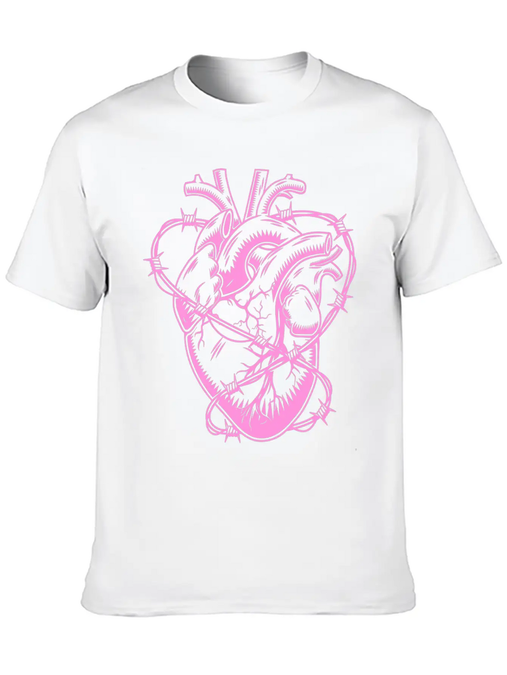 Barbed Wire Heart Breathable Soft Cotton T-Shirt – Timeless Casual Look