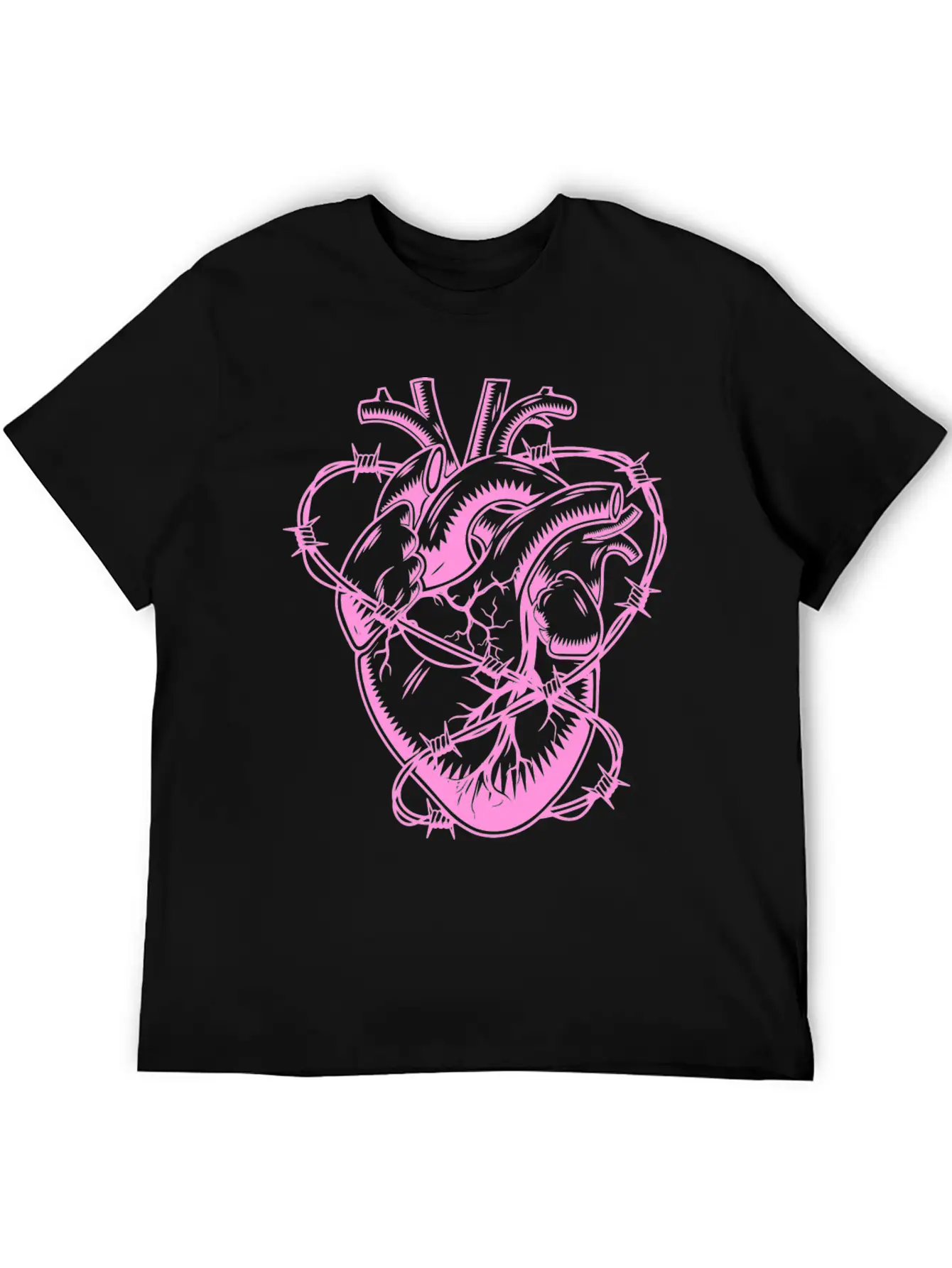 Barbed Wire Heart Breathable Soft Cotton T-Shirt – Timeless Casual Look