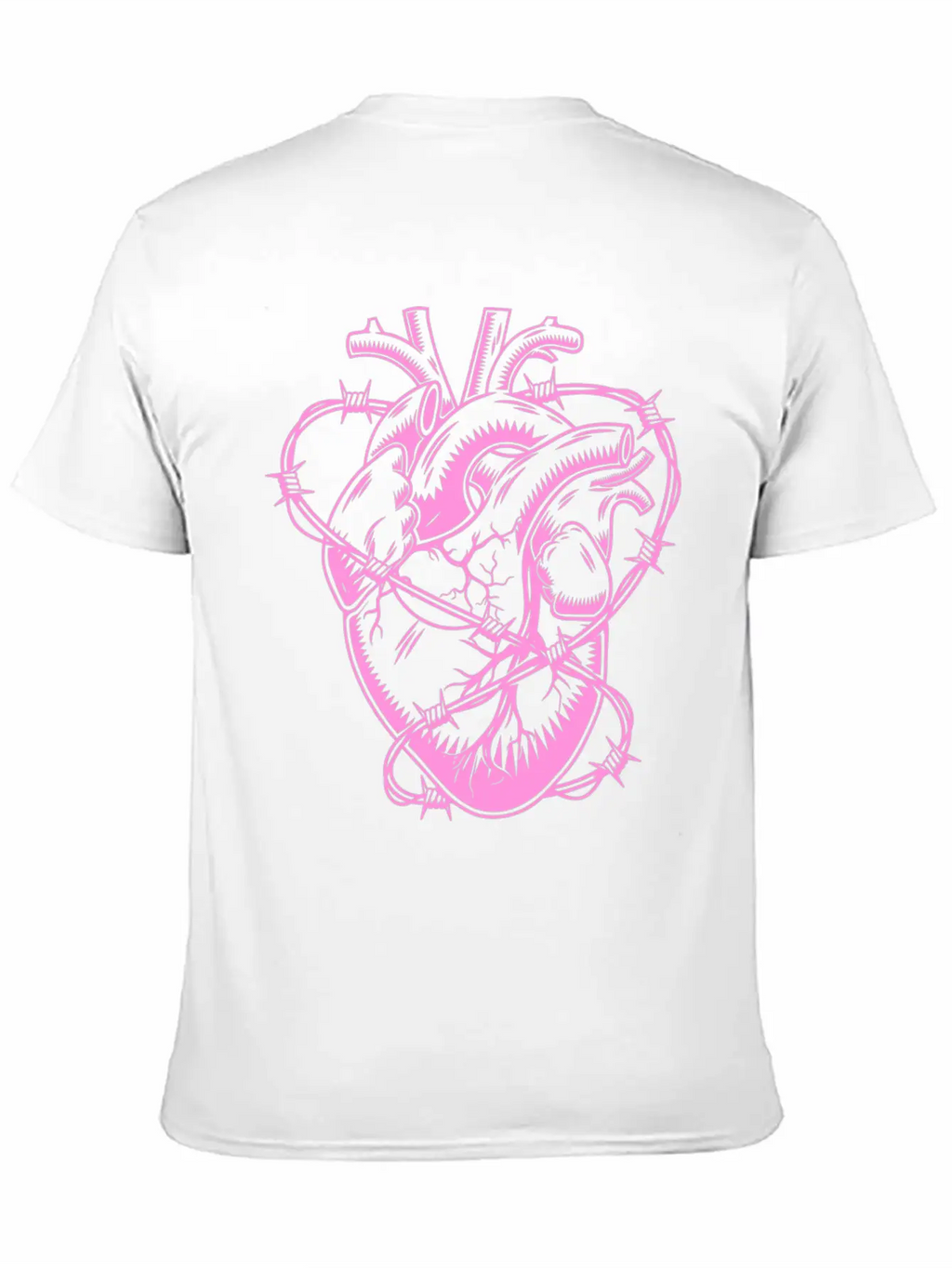 Barbed Wire Heart Breathable Soft Cotton T-Shirt – Timeless Casual Look