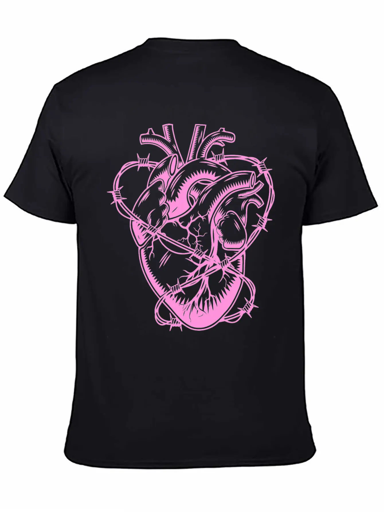 Barbed Wire Heart Breathable Soft Cotton T-Shirt – Timeless Casual Look