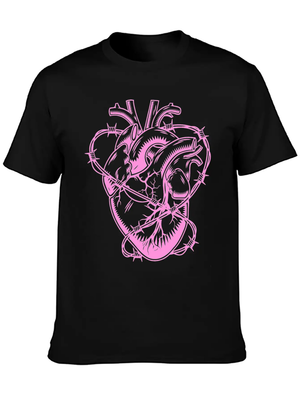 Barbed Wire Heart Breathable Soft Cotton T-Shirt – Timeless Casual Look