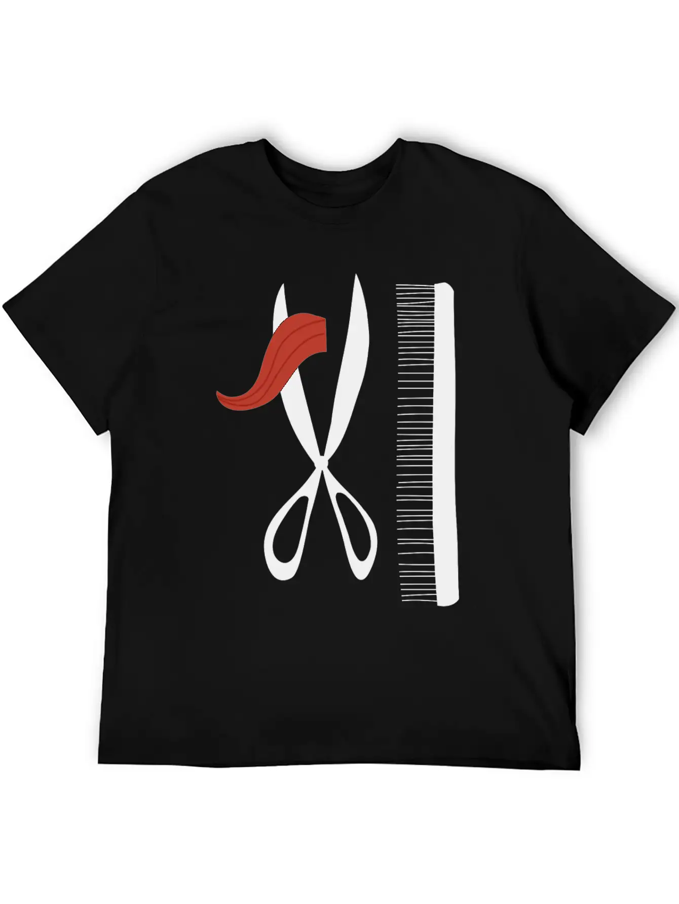 Barber Mustache Gentlemans Grooming Hairdresser Unisex Short Sleeve Soft Cotton T-Shirt – Casual Everyday Wear