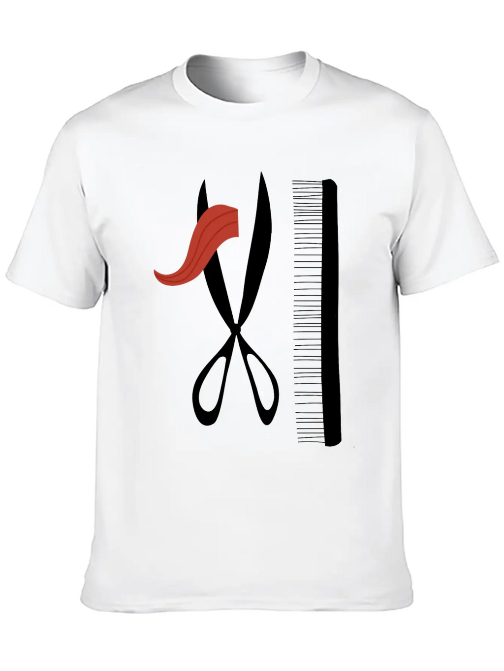 Barber Mustache Gentlemans Grooming Hairdresser Unisex Short Sleeve Soft Cotton T-Shirt – Casual Everyday Wear