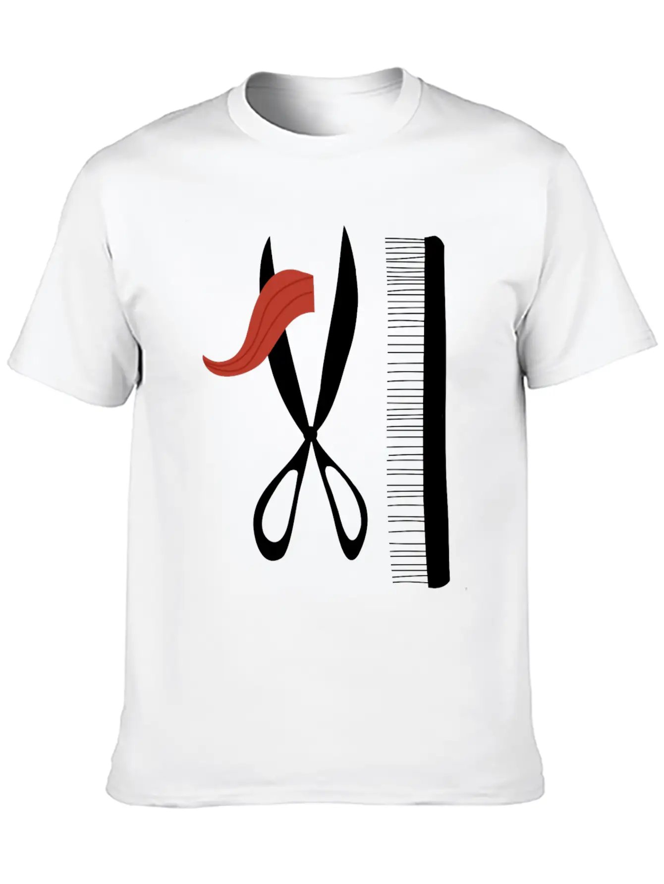 Barber Mustache Gentlemans Grooming Hairdresser Unisex Short Sleeve Soft Cotton T-Shirt – Casual Everyday Wear