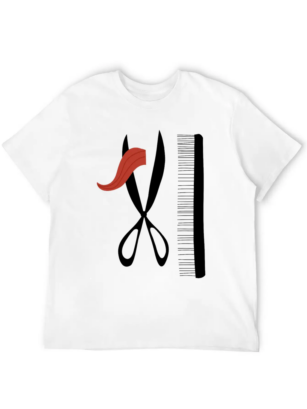 Barber Mustache Gentlemans Grooming Hairdresser Unisex Short Sleeve Soft Cotton T-Shirt – Casual Everyday Wear