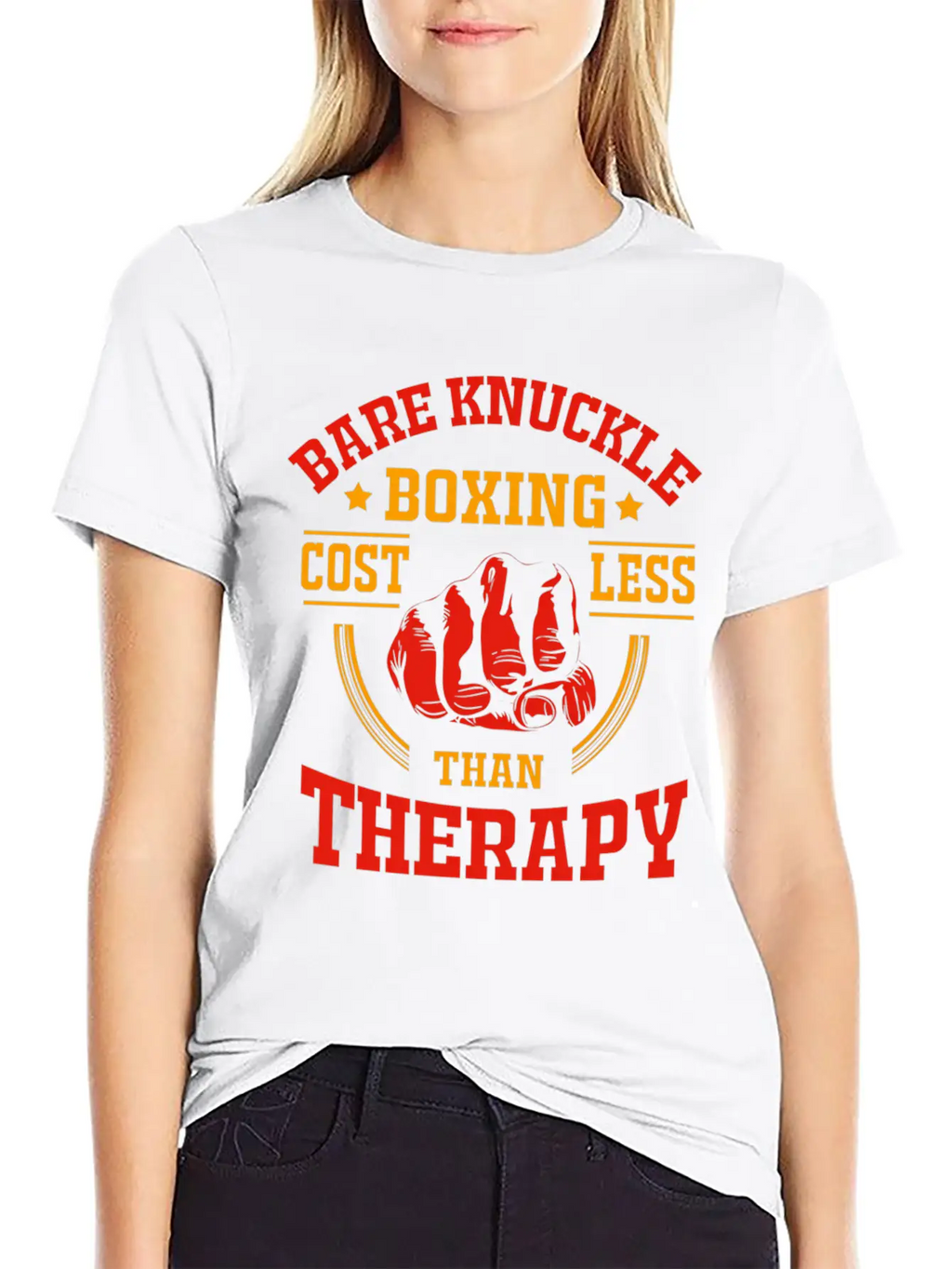 Bare Knuckle Boxing Costs Less Than Therapy Unisex Casual T-Shirt – Clean Design For Daily Comfort