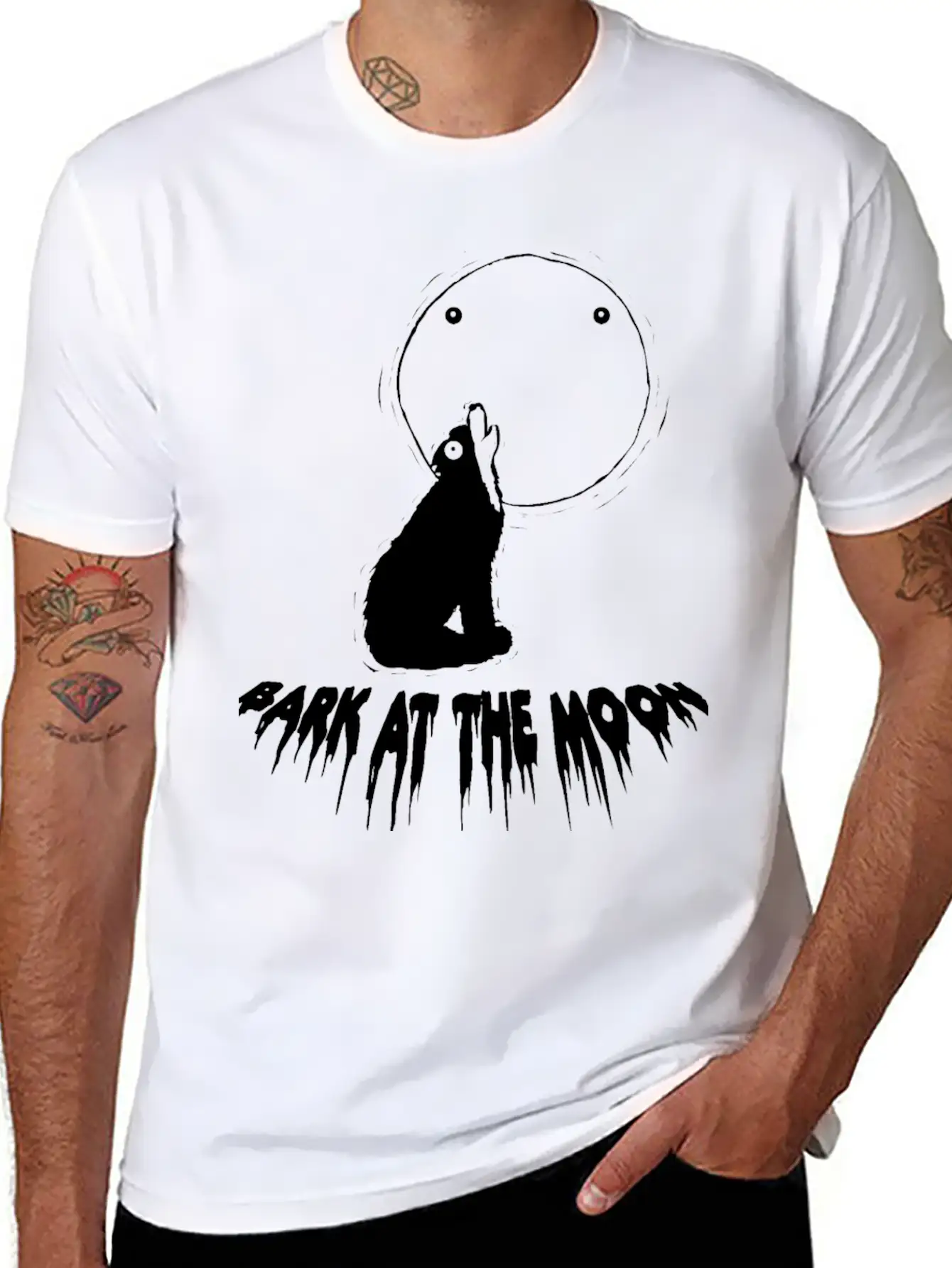 Bark At The Monn Casual Graphic T-Shirt – Simple And Comfortable Daily Wear