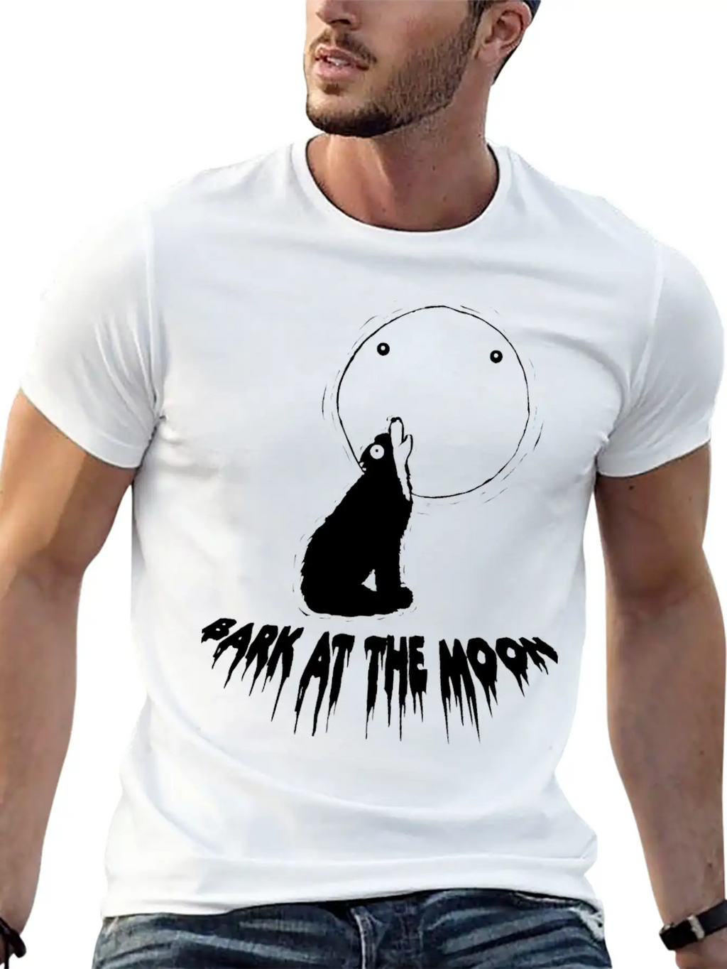 Bark At The Monn Casual Graphic T-Shirt – Simple And Comfortable Daily Wear