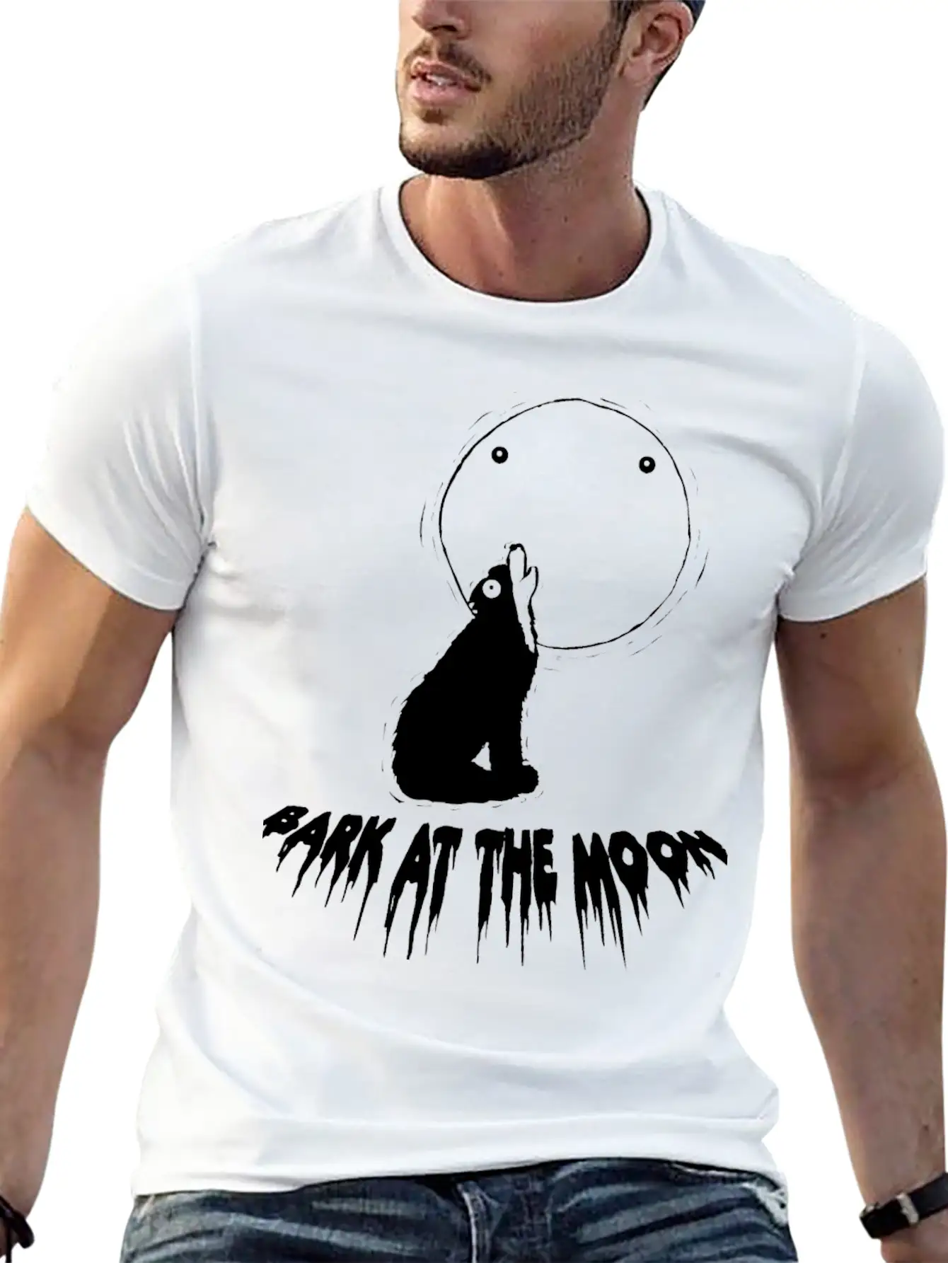 Bark At The Monn Casual Graphic T-Shirt – Simple And Comfortable Daily Wear