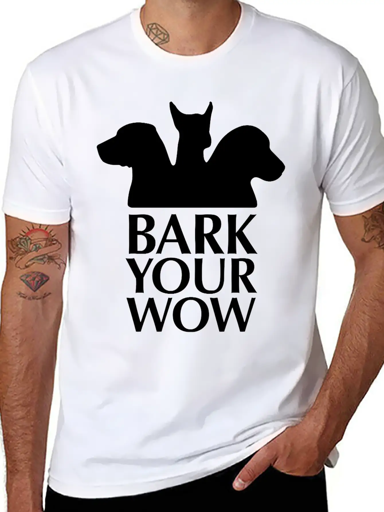 Bark Your Wow 1c Unisex Casual T-Shirt – Clean Design For Daily Comfort