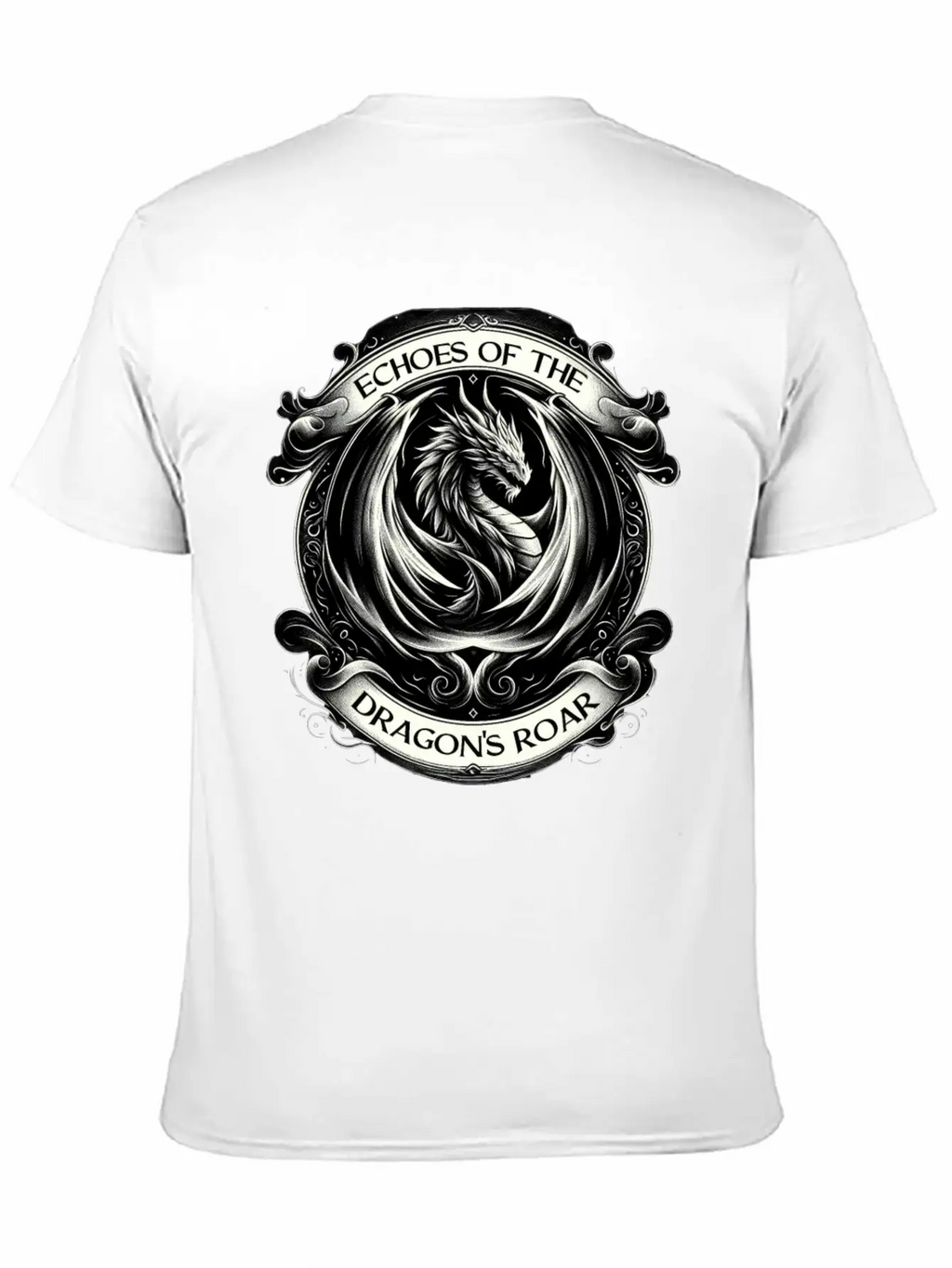 Baroque Dragon's Mighty Roar Breathable Soft Cotton T-Shirt – Timeless Casual Look