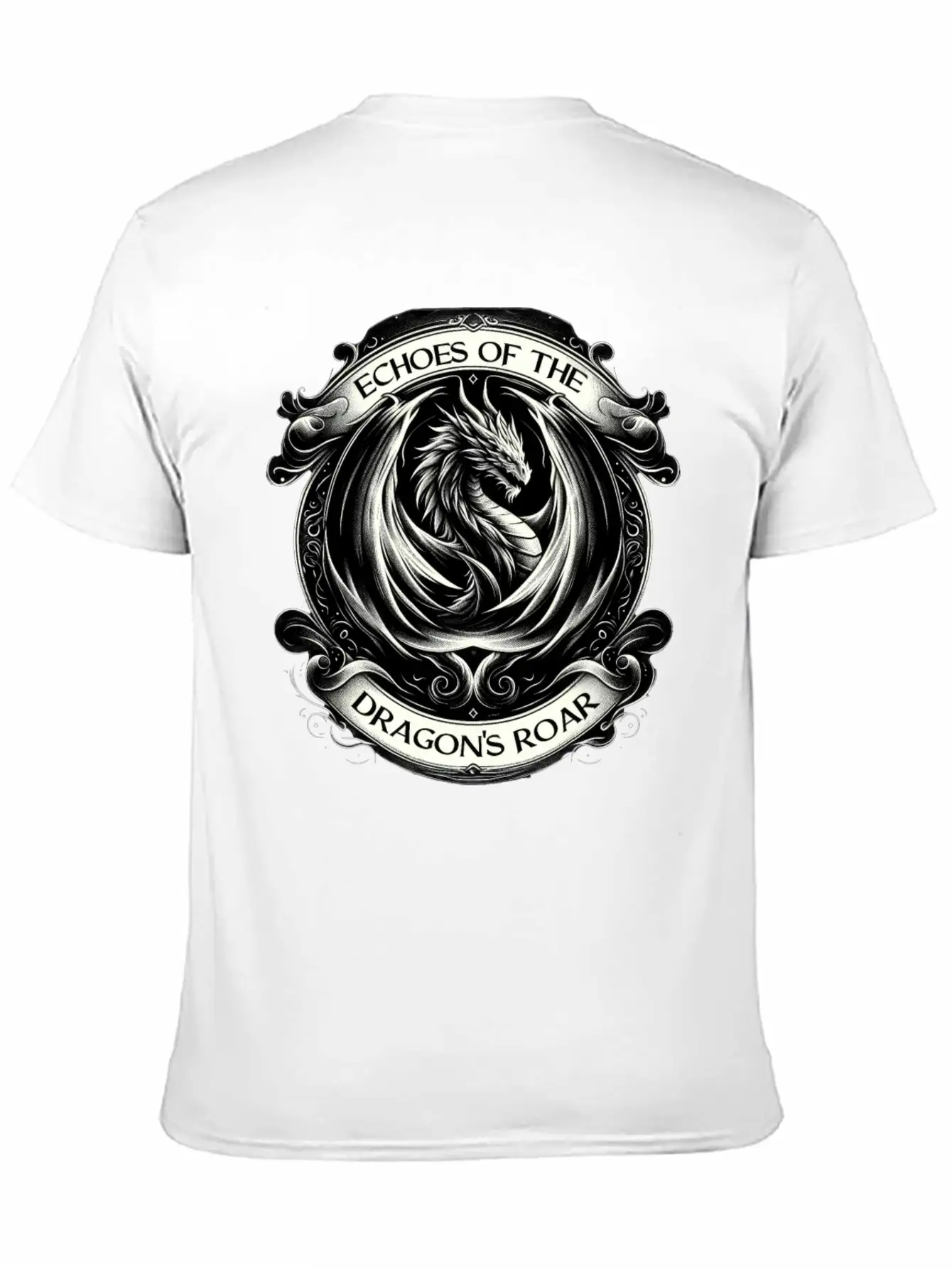 Baroque Dragon's Mighty Roar Breathable Soft Cotton T-Shirt – Timeless Casual Look
