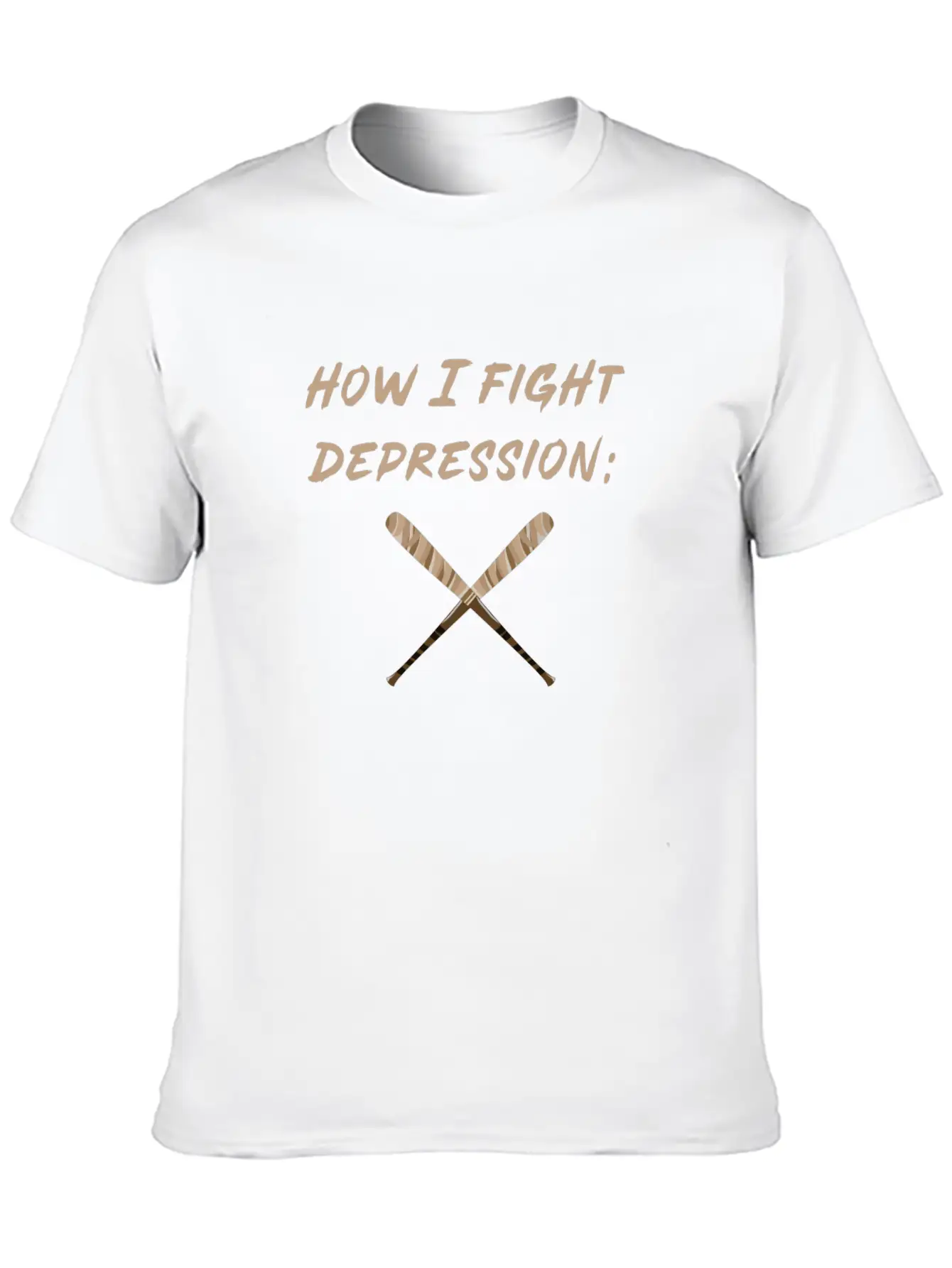 Baseball How I Fight Depression Homerun Ball Unisex Casual T-Shirt – Clean Design For Daily Comfort