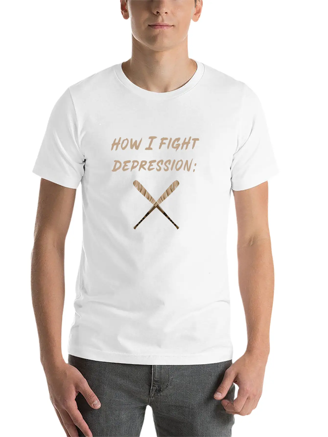 Baseball How I Fight Depression Homerun Ball Unisex Casual T-Shirt – Clean Design For Daily Comfort