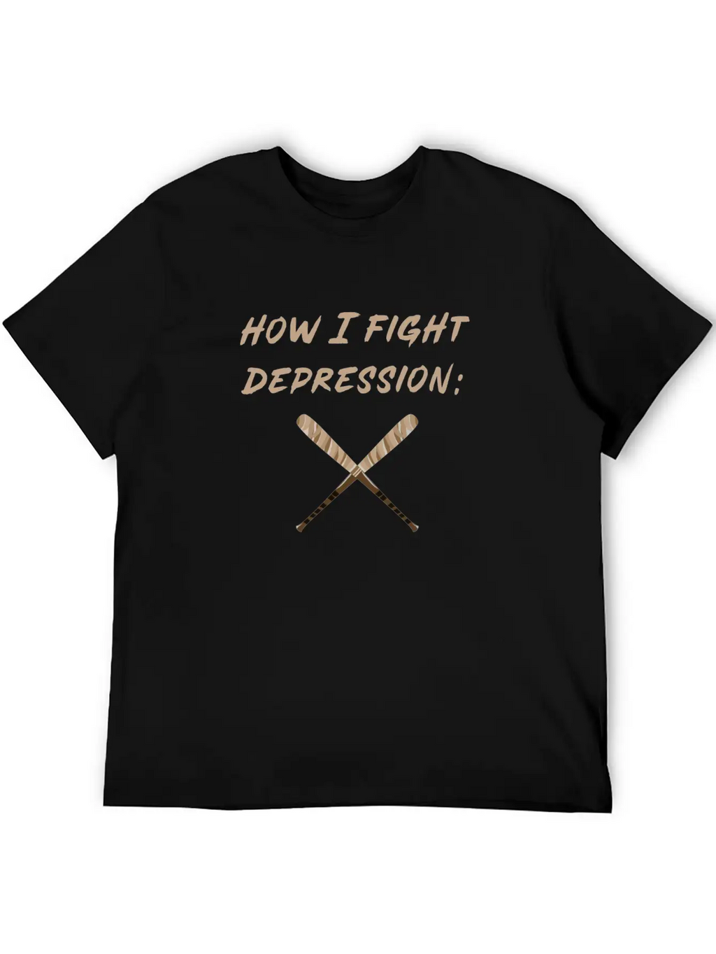 Baseball How I Fight Depression Homerun Ball Unisex Casual T-Shirt – Clean Design For Daily Comfort