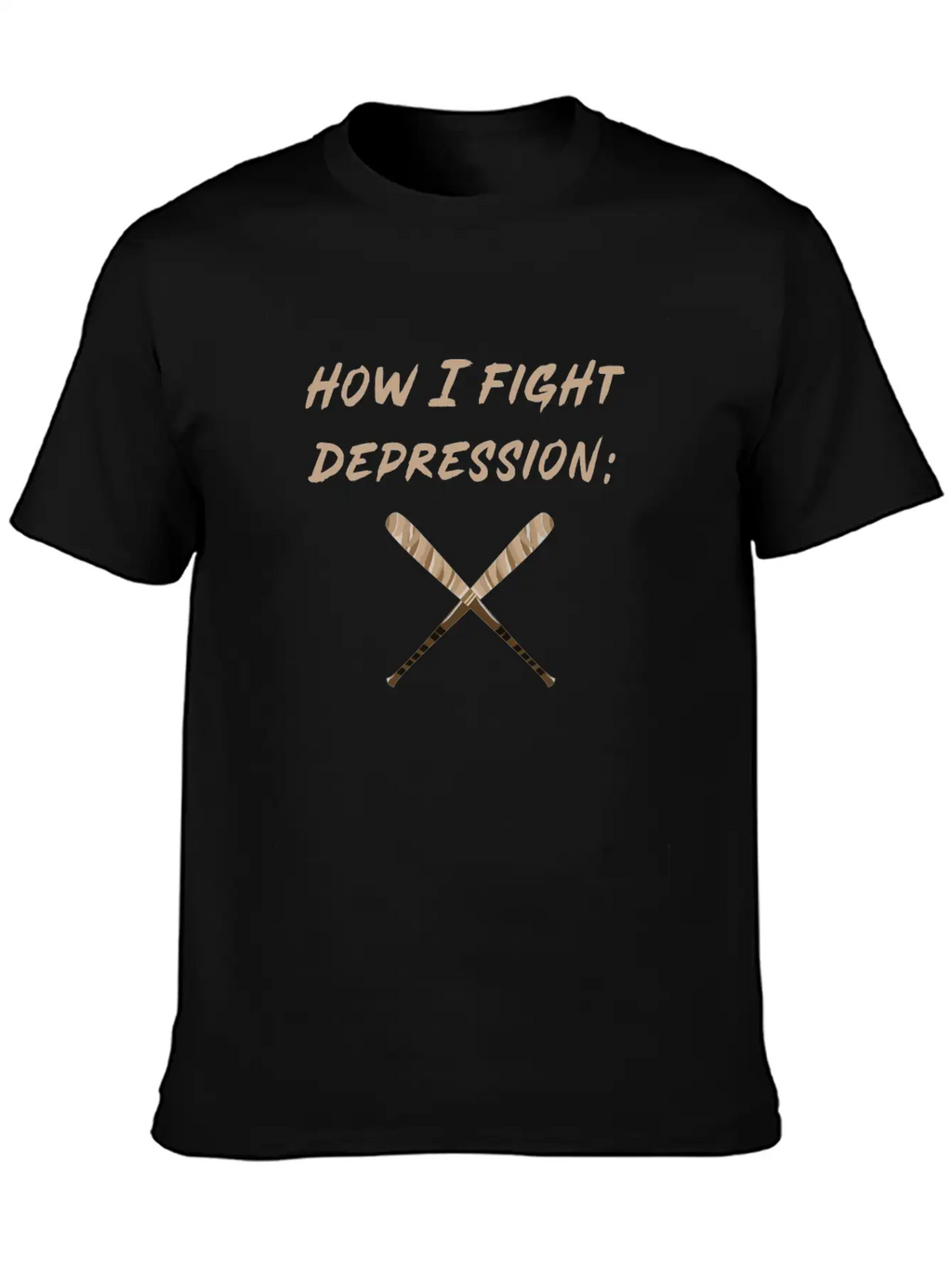 Baseball How I Fight Depression Homerun Ball Unisex Casual T-Shirt – Clean Design For Daily Comfort
