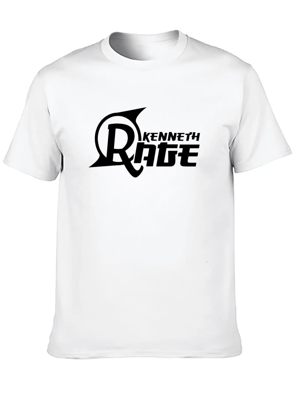 Basic Black Kenneth Rage Impression Casual Graphic T-Shirt – Simple And Comfortable Daily Wear