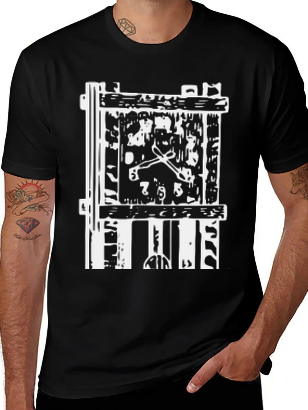 Basic Grandfather Clock Casual Graphic T-Shirt – Simple And Comfortable Daily Wear