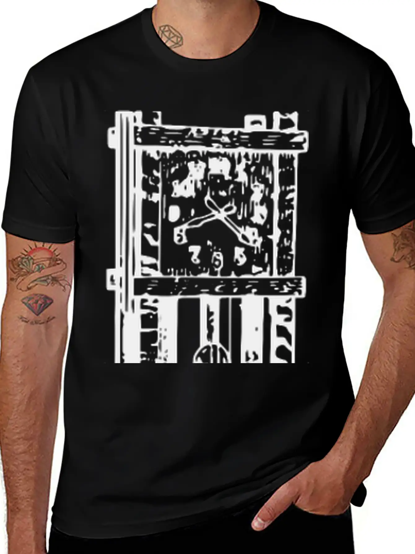 Basic Grandfather Clock Casual Graphic T-Shirt – Simple And Comfortable Daily Wear