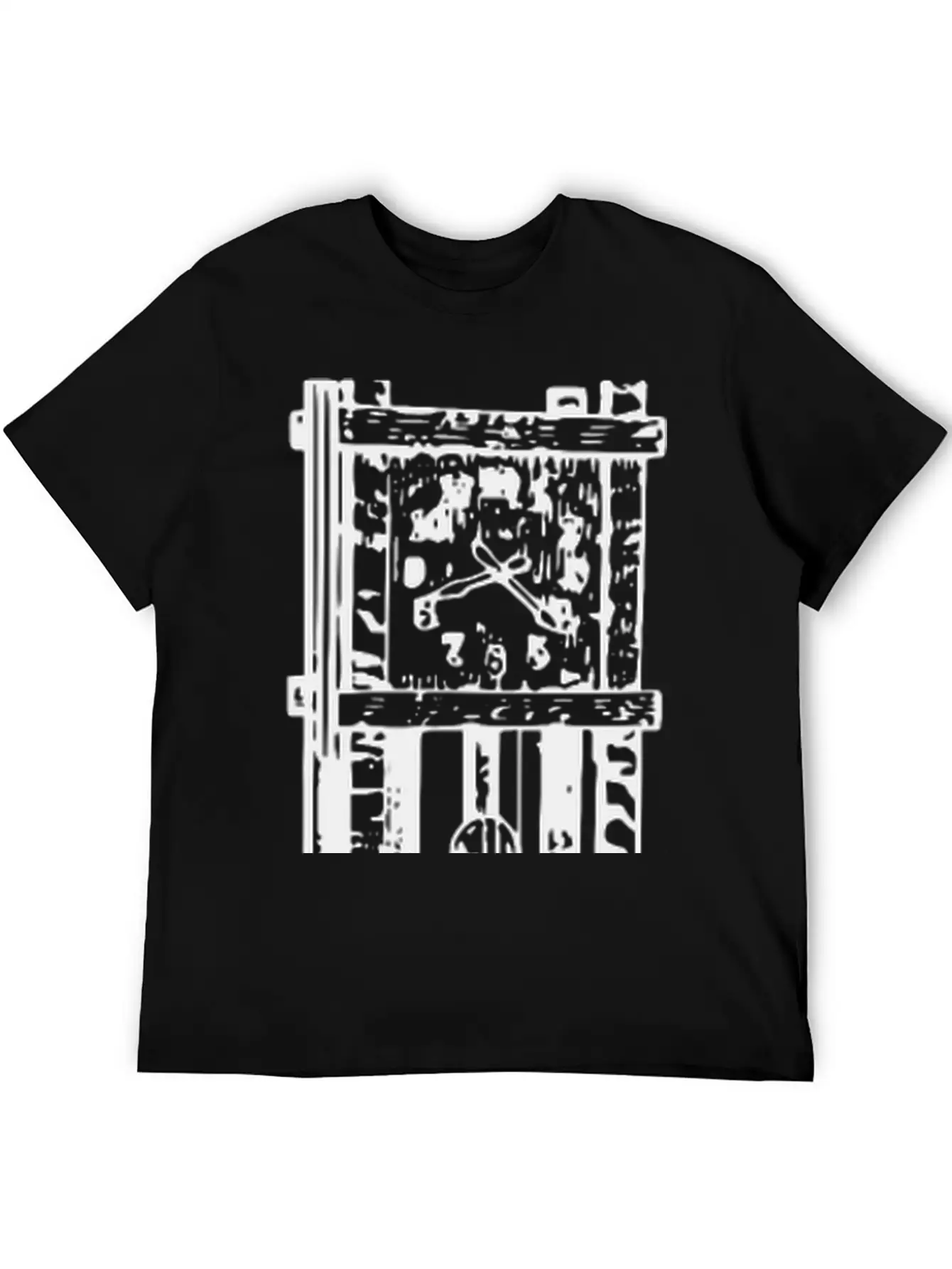 Basic Grandfather Clock Casual Graphic T-Shirt – Simple And Comfortable Daily Wear