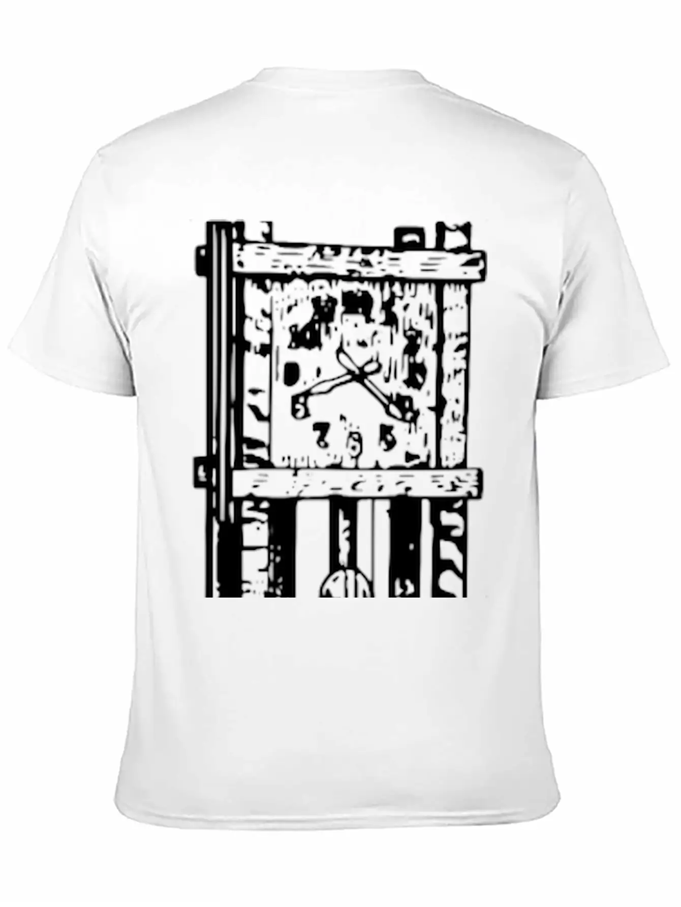 Basic Grandfather Clock Casual Graphic T-Shirt – Simple And Comfortable Daily Wear