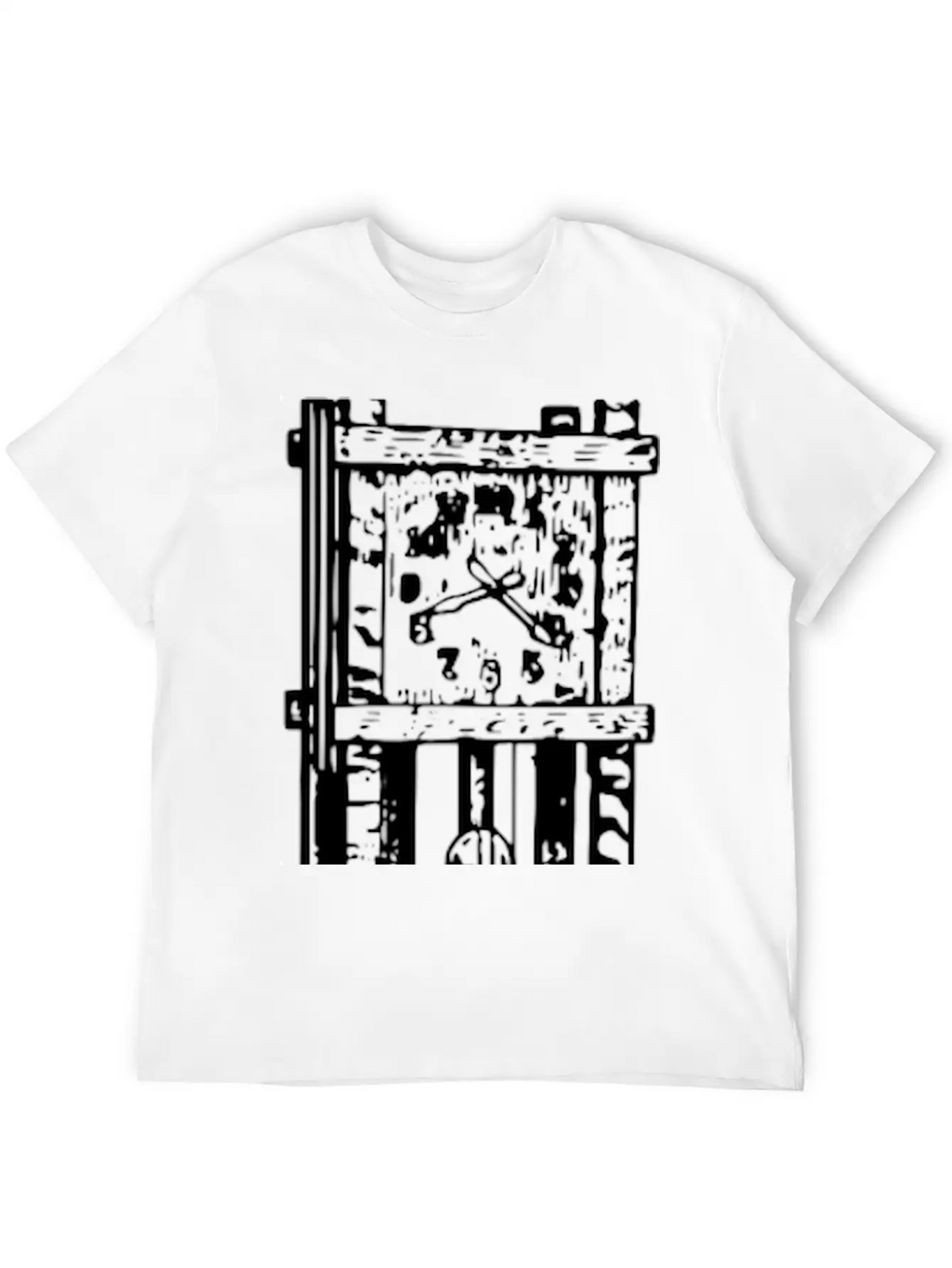Basic Grandfather Clock Casual Graphic T-Shirt – Simple And Comfortable Daily Wear
