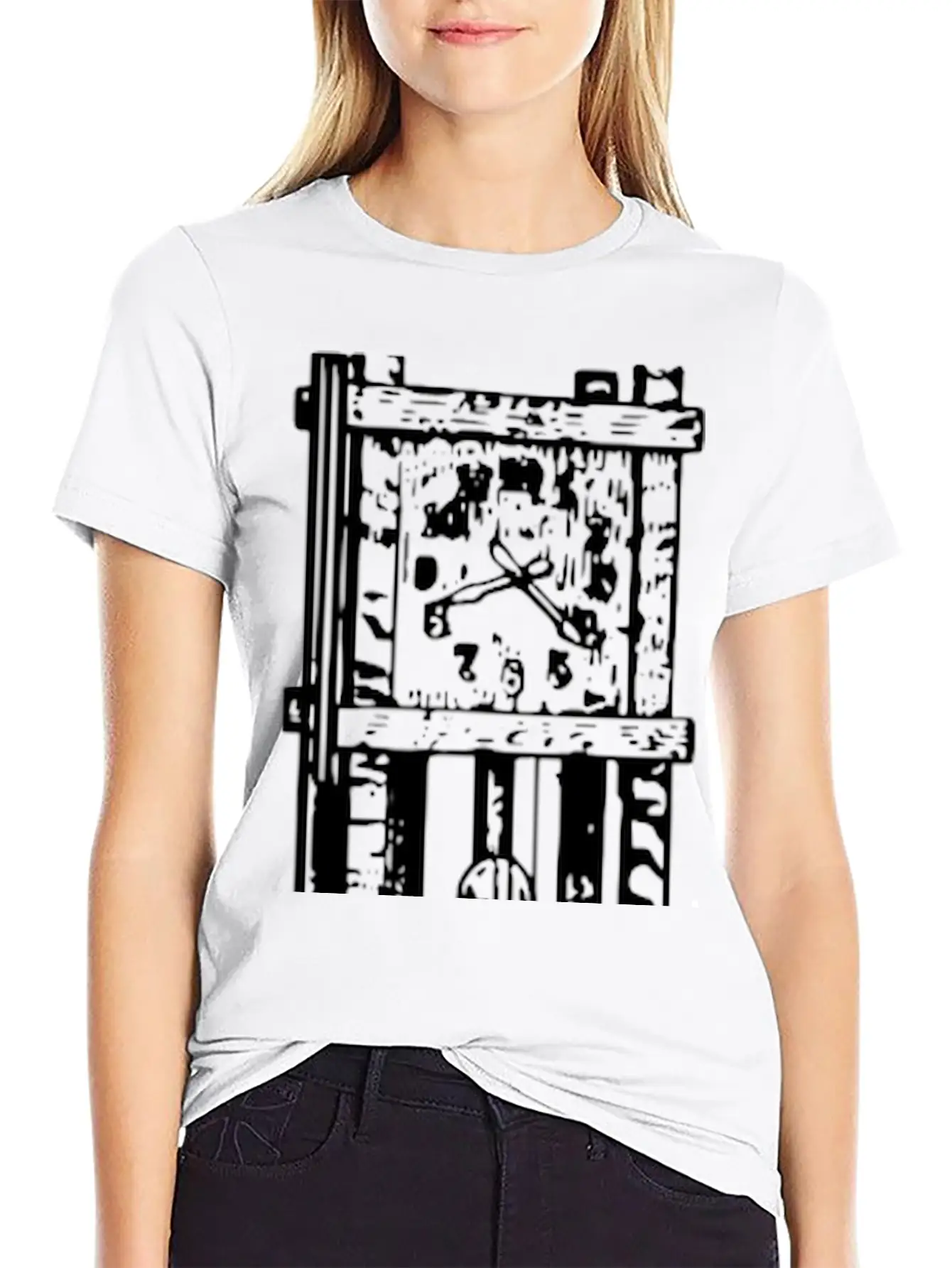 Basic Grandfather Clock Casual Graphic T-Shirt – Simple And Comfortable Daily Wear